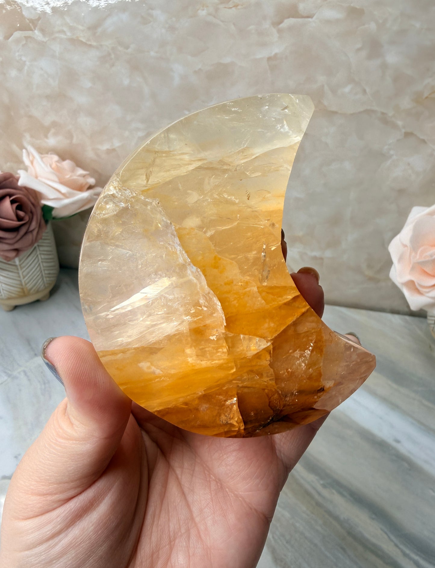 Custom Golden Healer Moon & Heart from Brazil