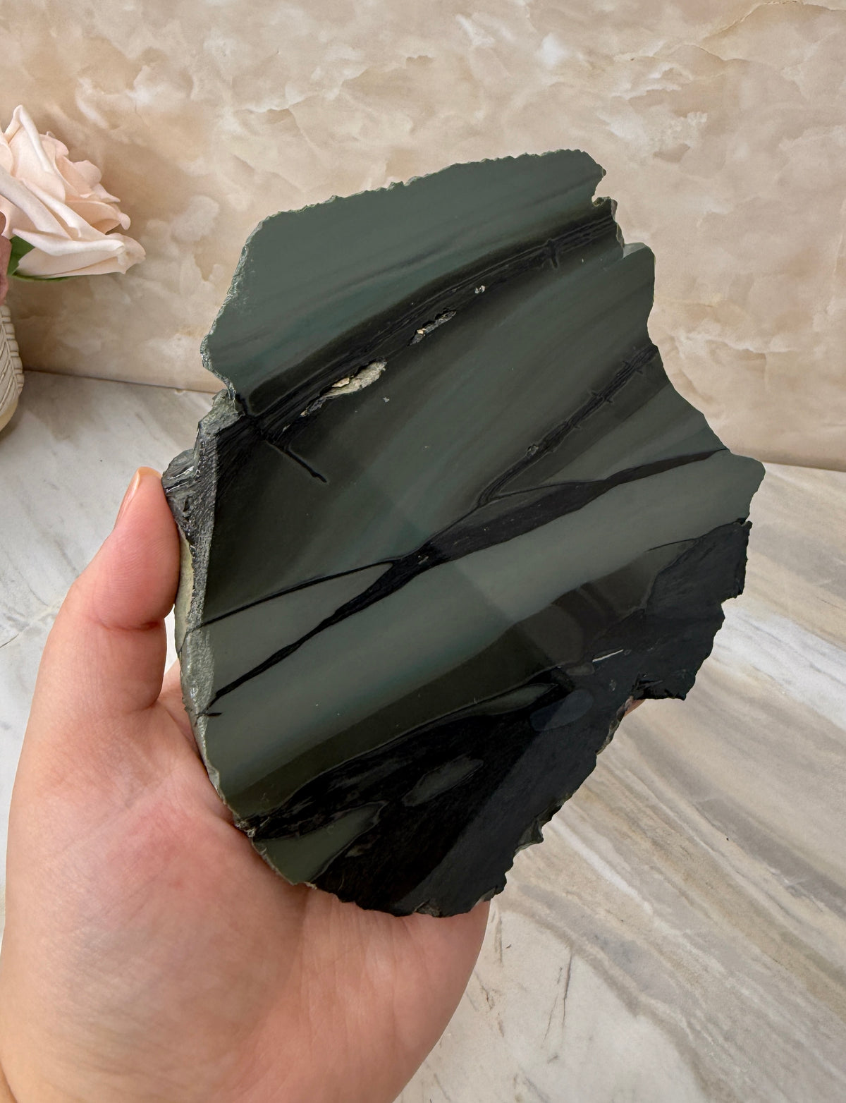 Platinum Obsidian Slab