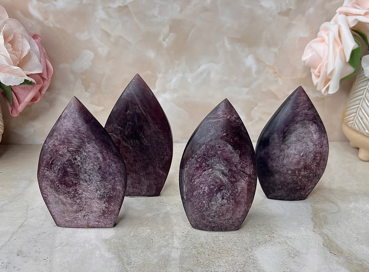 Gem Lepidolite Flame