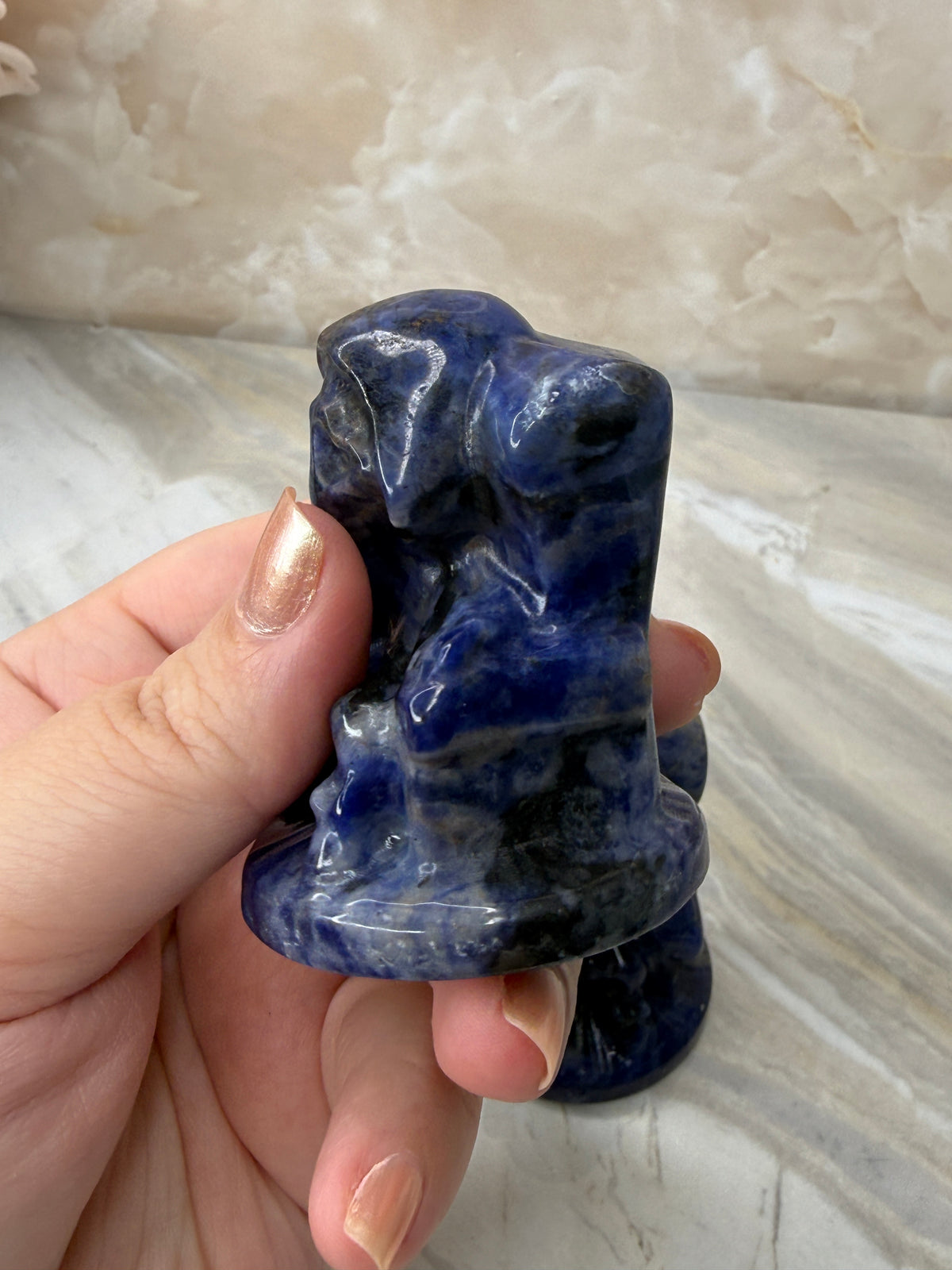 Sodalite Scream Carving