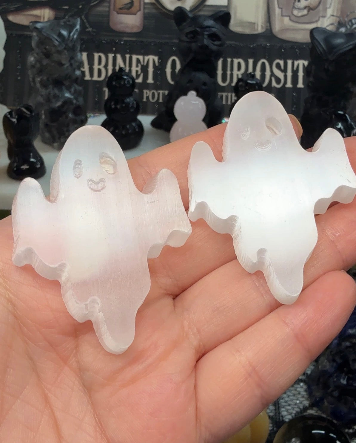 Selenite Ghost Carving