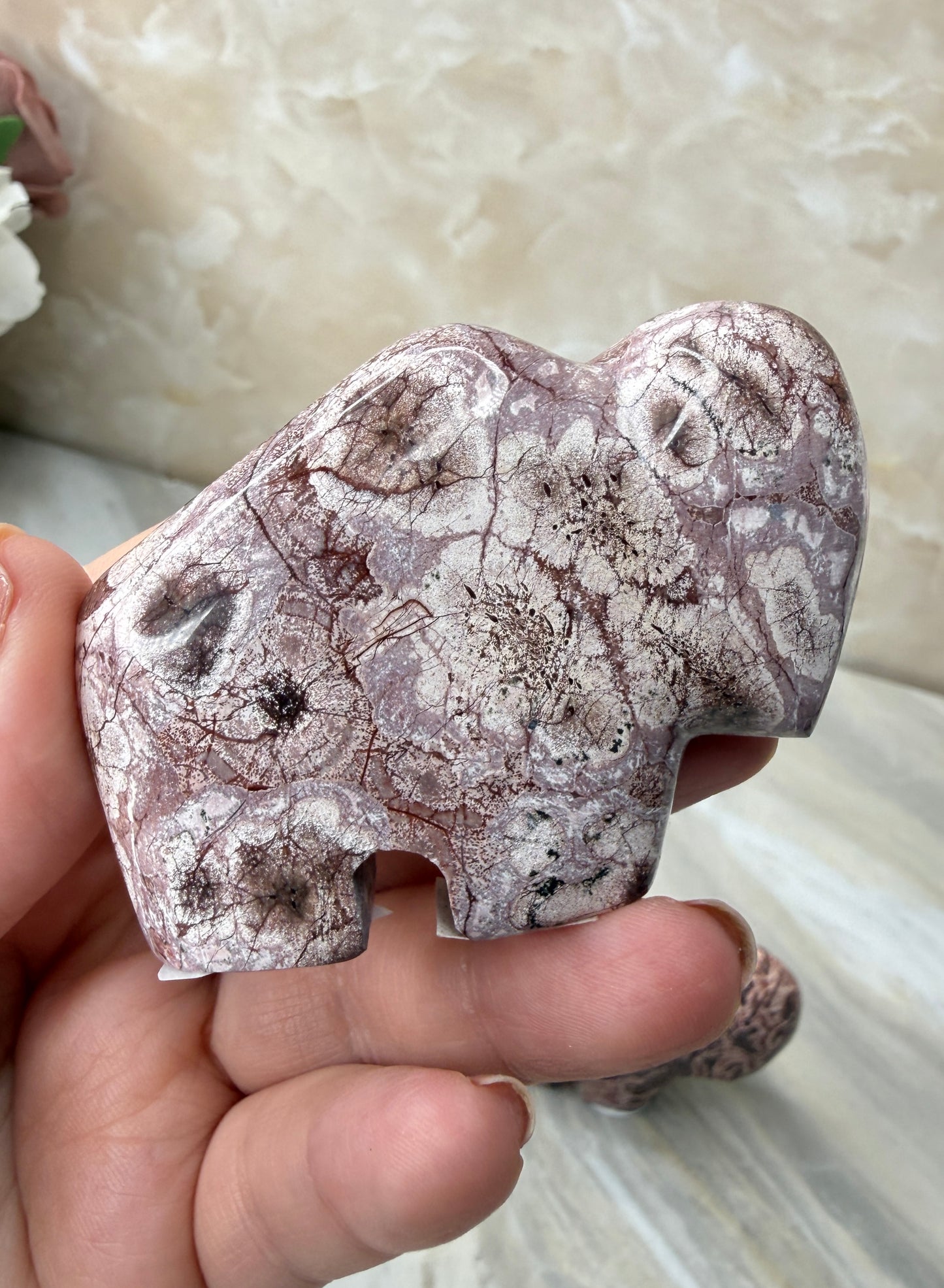 Ryholite Buffalo Carving