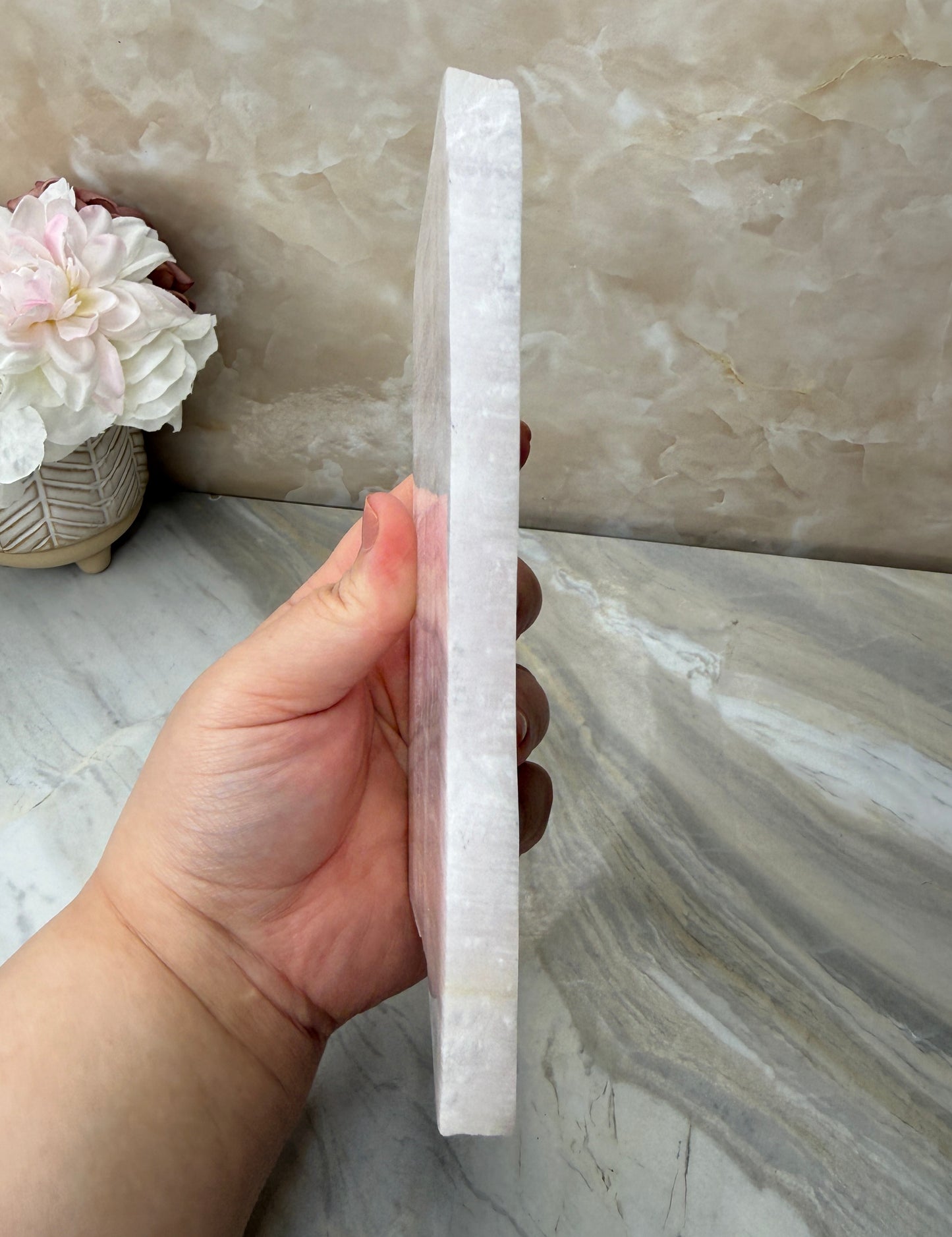 UV Reactive Pink Mangano Calcite Slab
