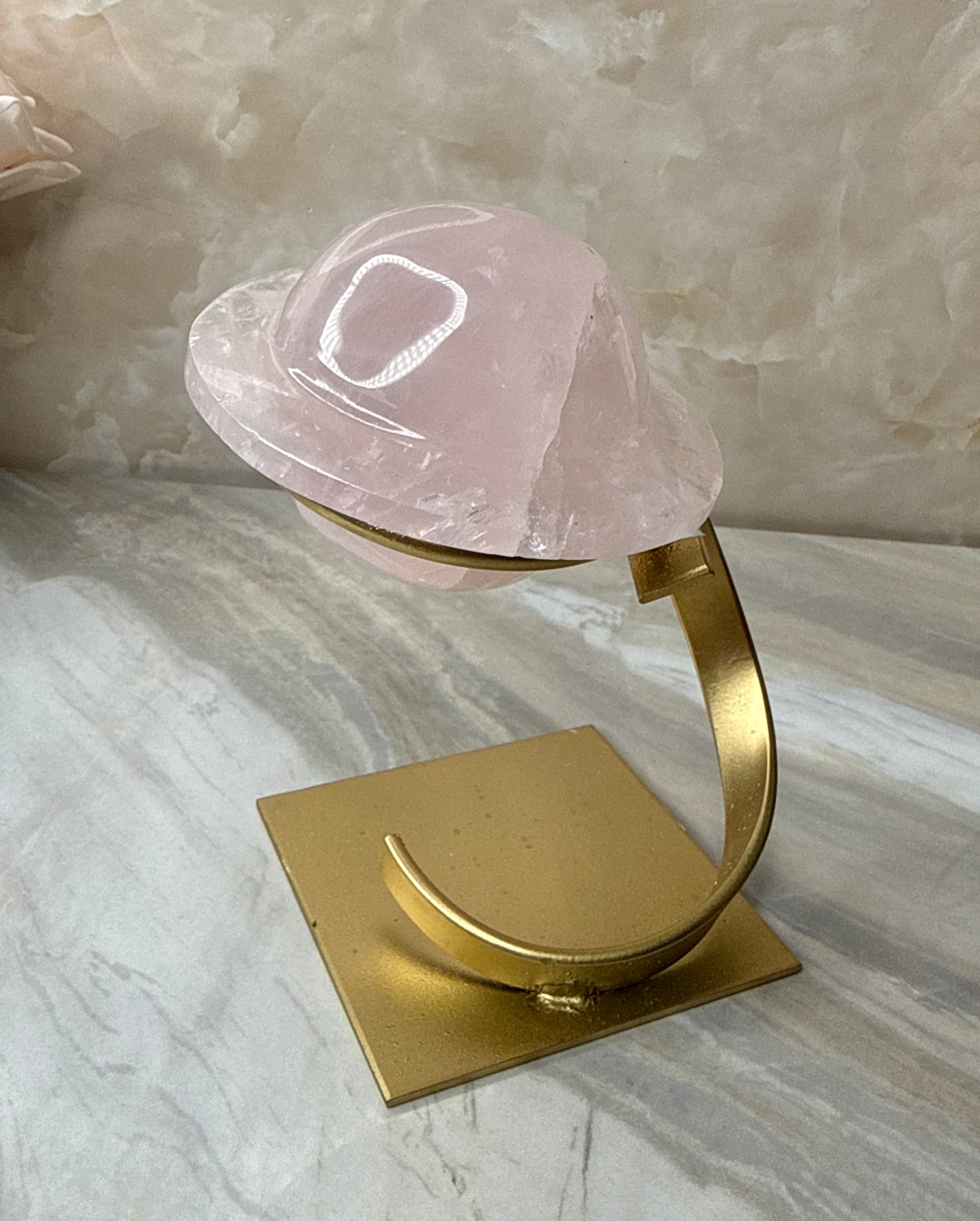 Custom Rose Quartz Planet from Brazil