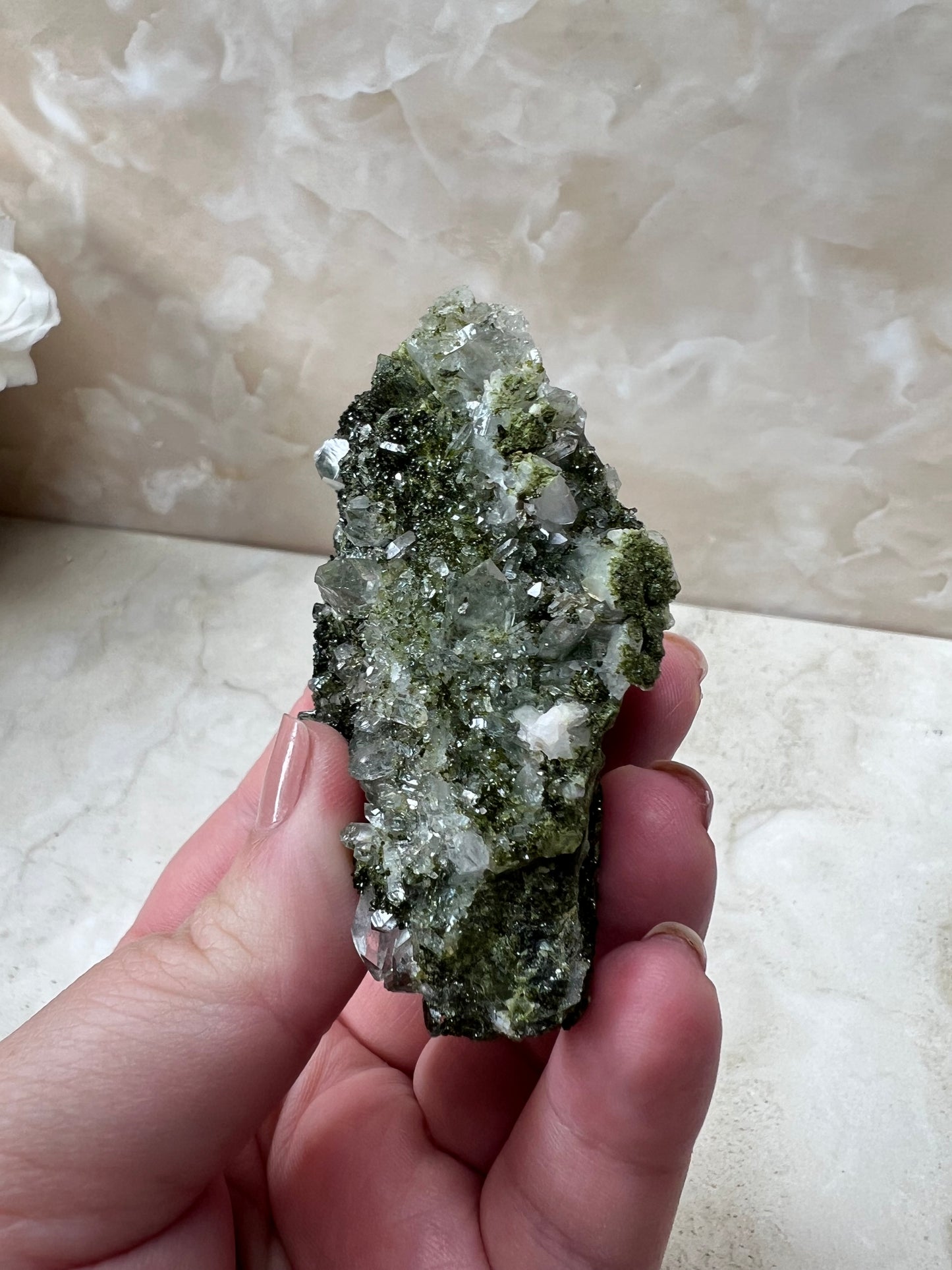 Epidote & Quartz Cluster from Turkey