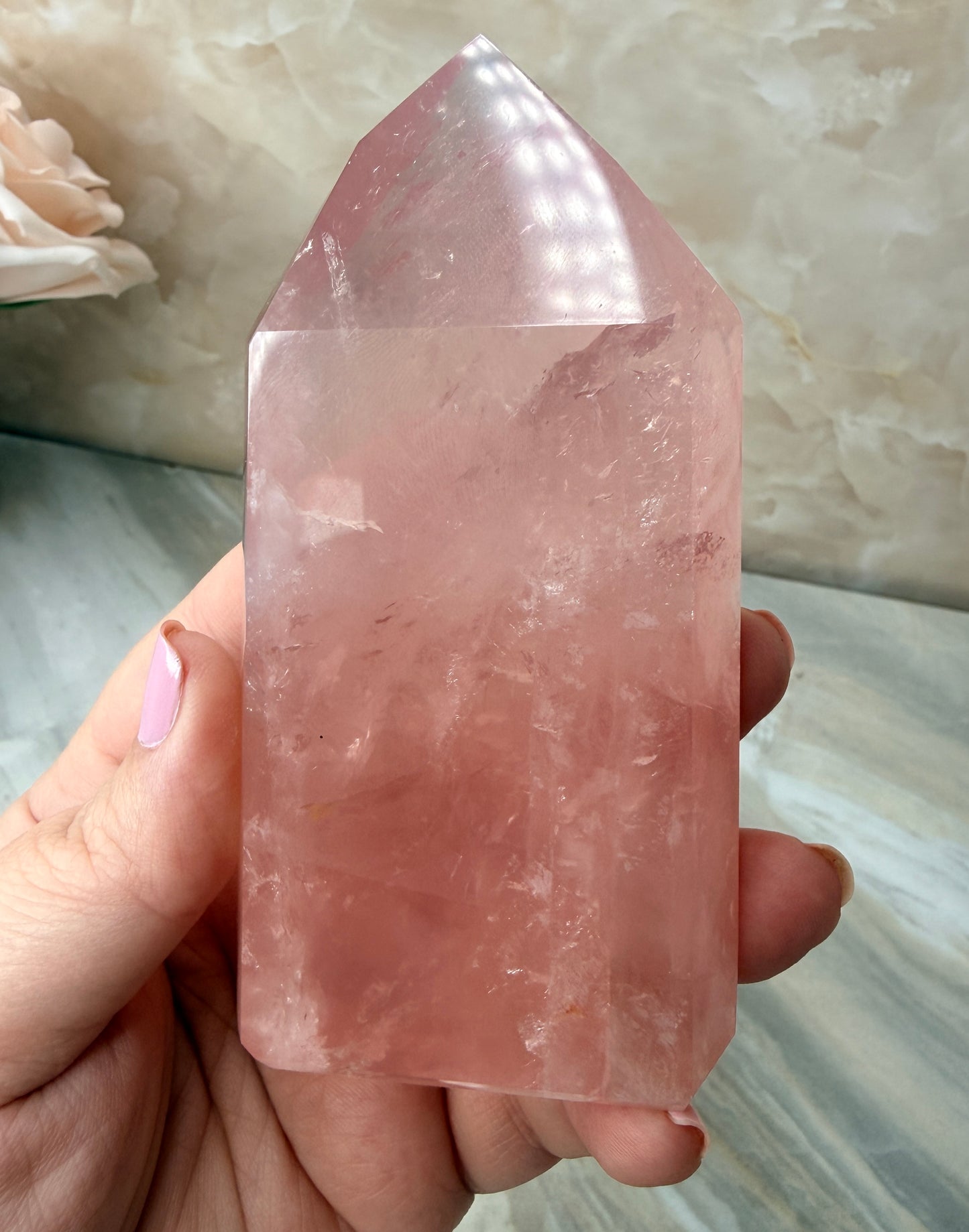High Quality Rose Quartz Tower