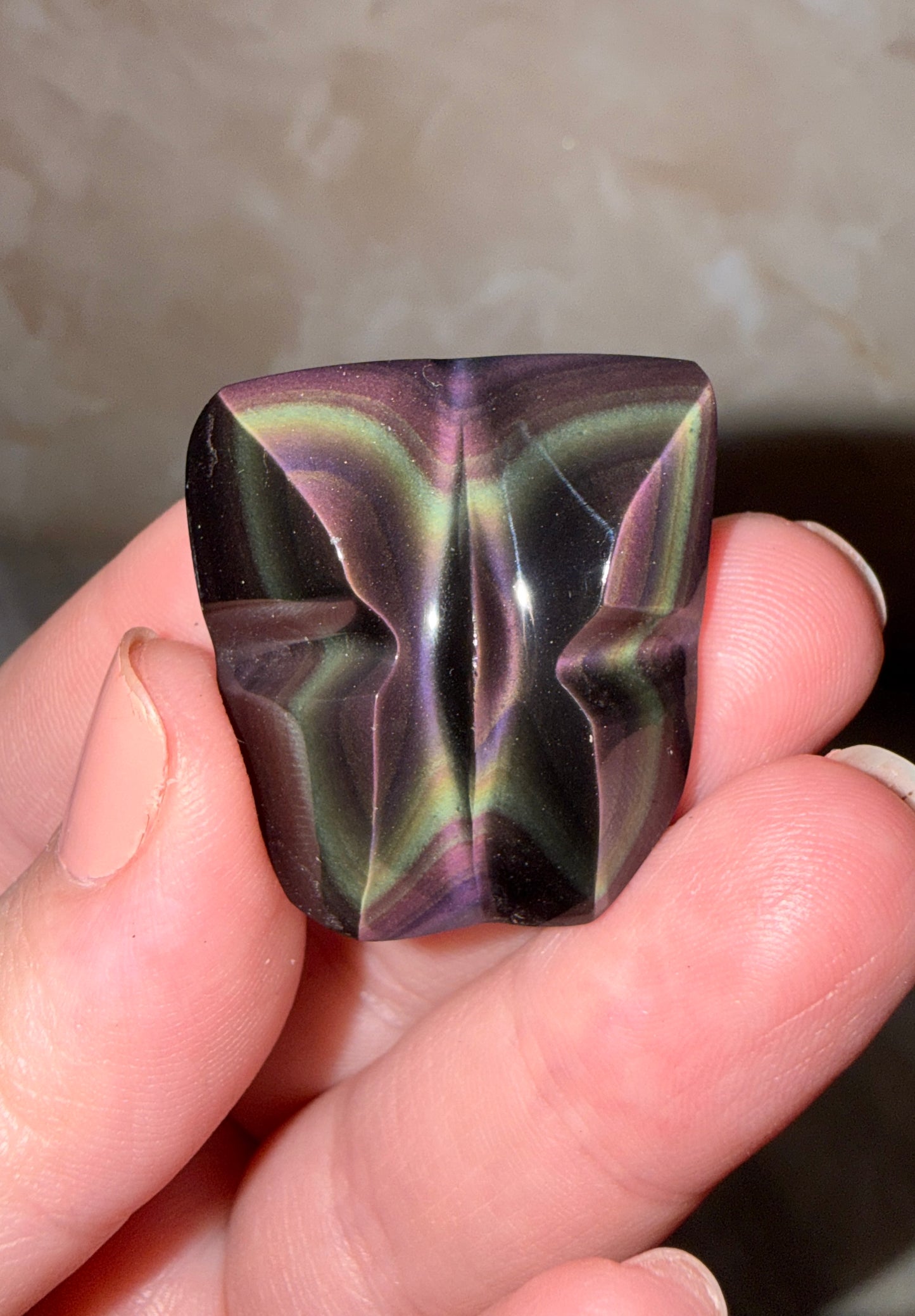 Mini Rainbow Obsidian Butterfly
