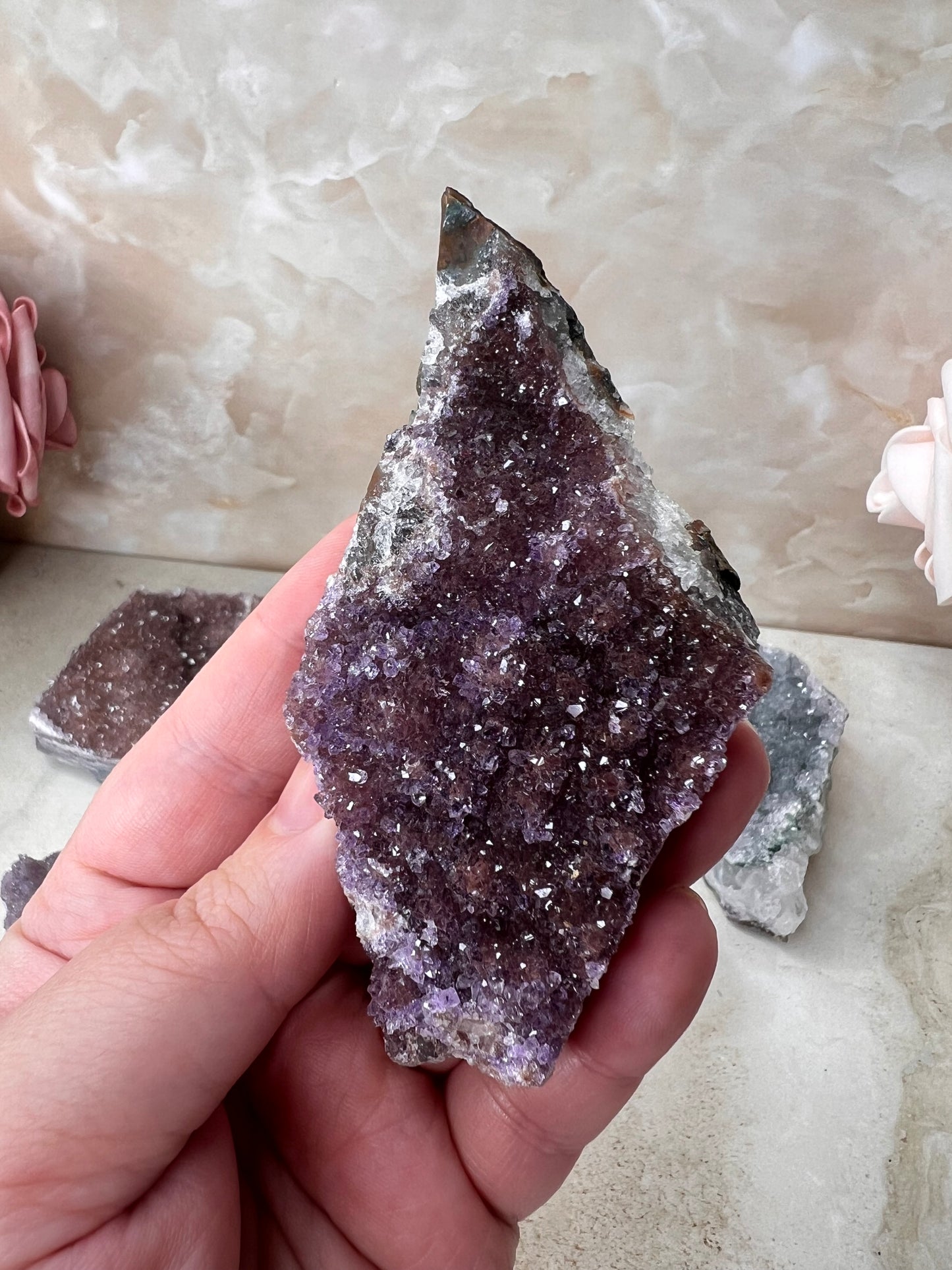 Druzy Sugary Rainbow Amethyst Cluster