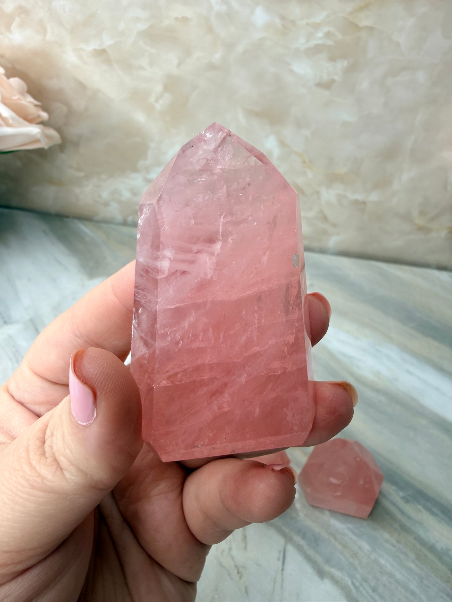 High Quality Rose Quartz Tower