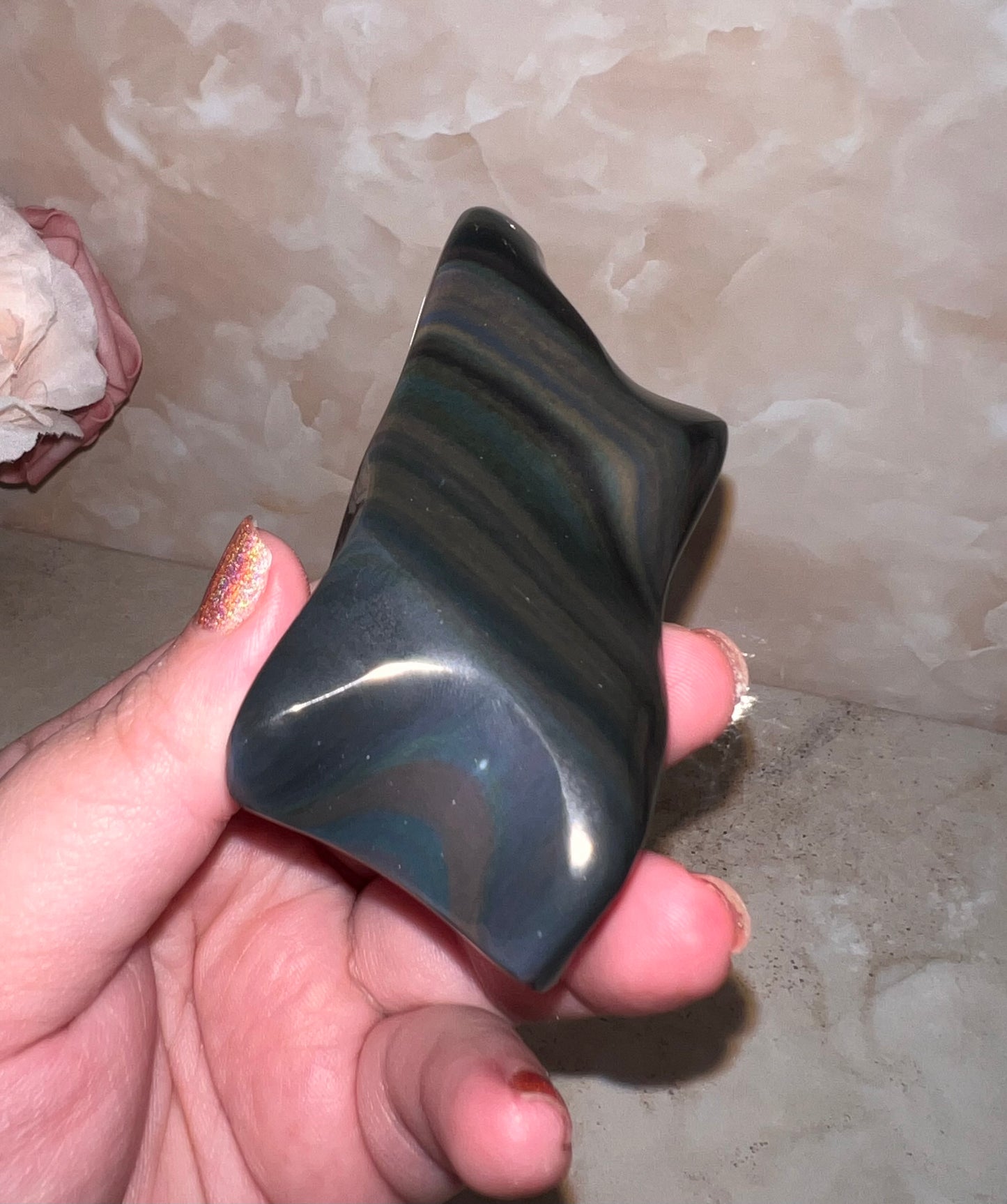 High Quality Rainbow Obsidian Freeform