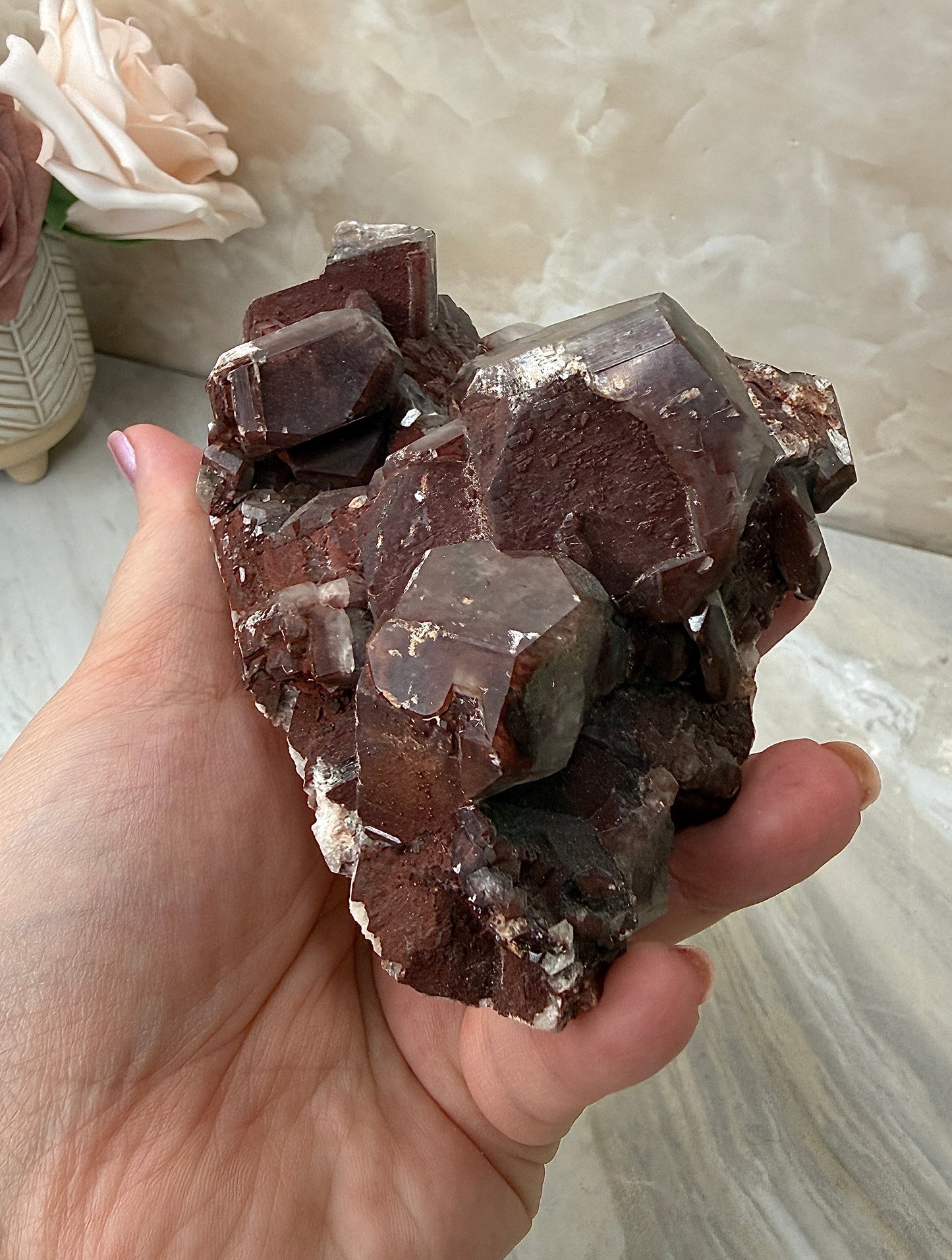 Chocolate Calcite Cluster