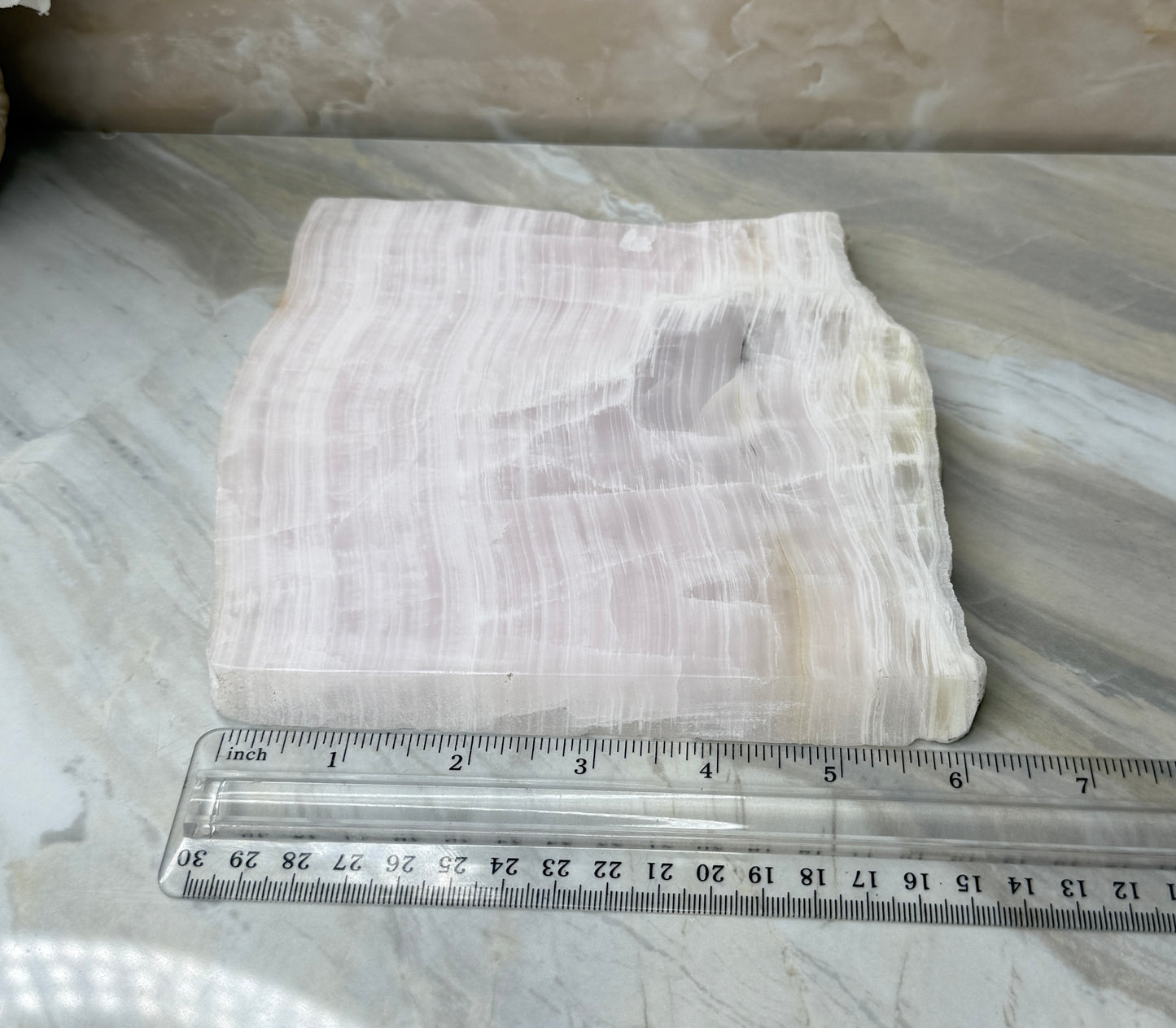 UV Reactive Pink Mangano Calcite Slab
