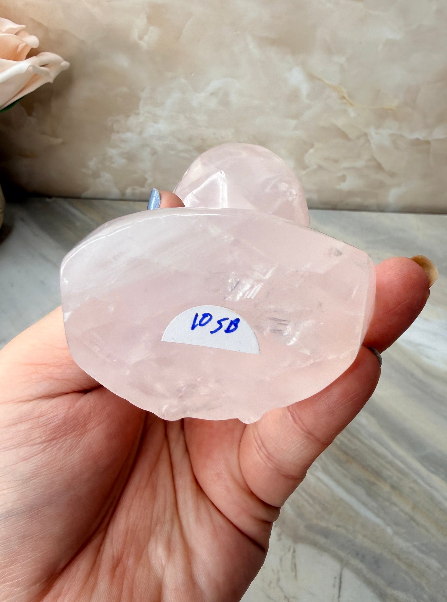 Custom Girasol Rose Quartz Alien from Brazil