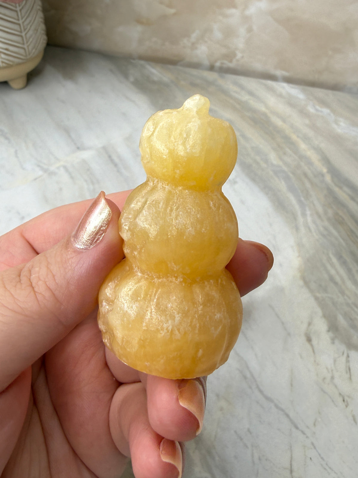 Orange Calcite 3 Pumpkin Carving