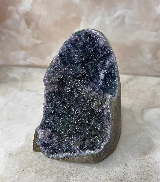 Druzy Sugar Rainbow Amethyst Cut Base