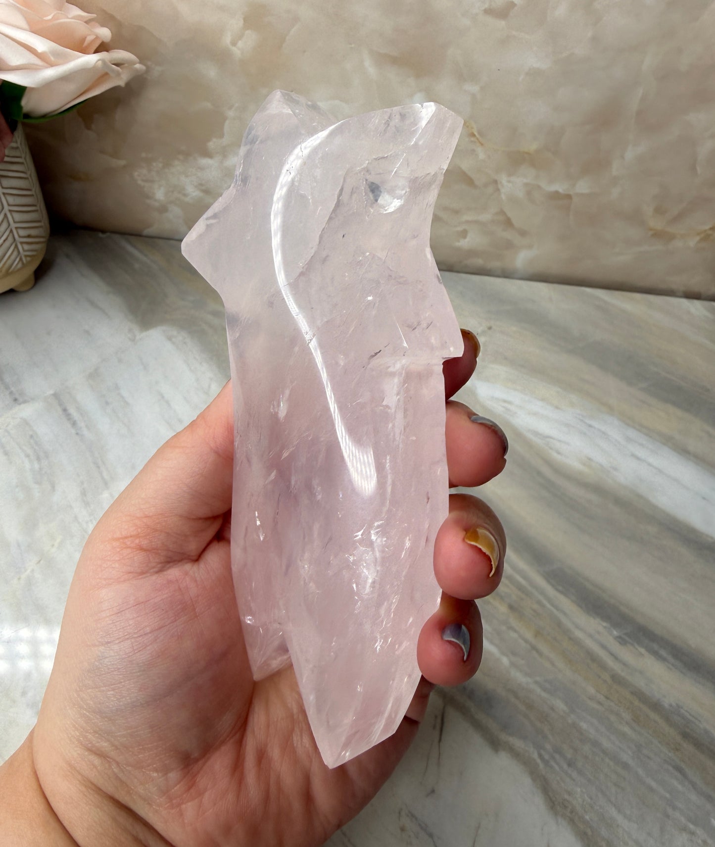 Girasol Rose Quartz Shooting Star from Brazil