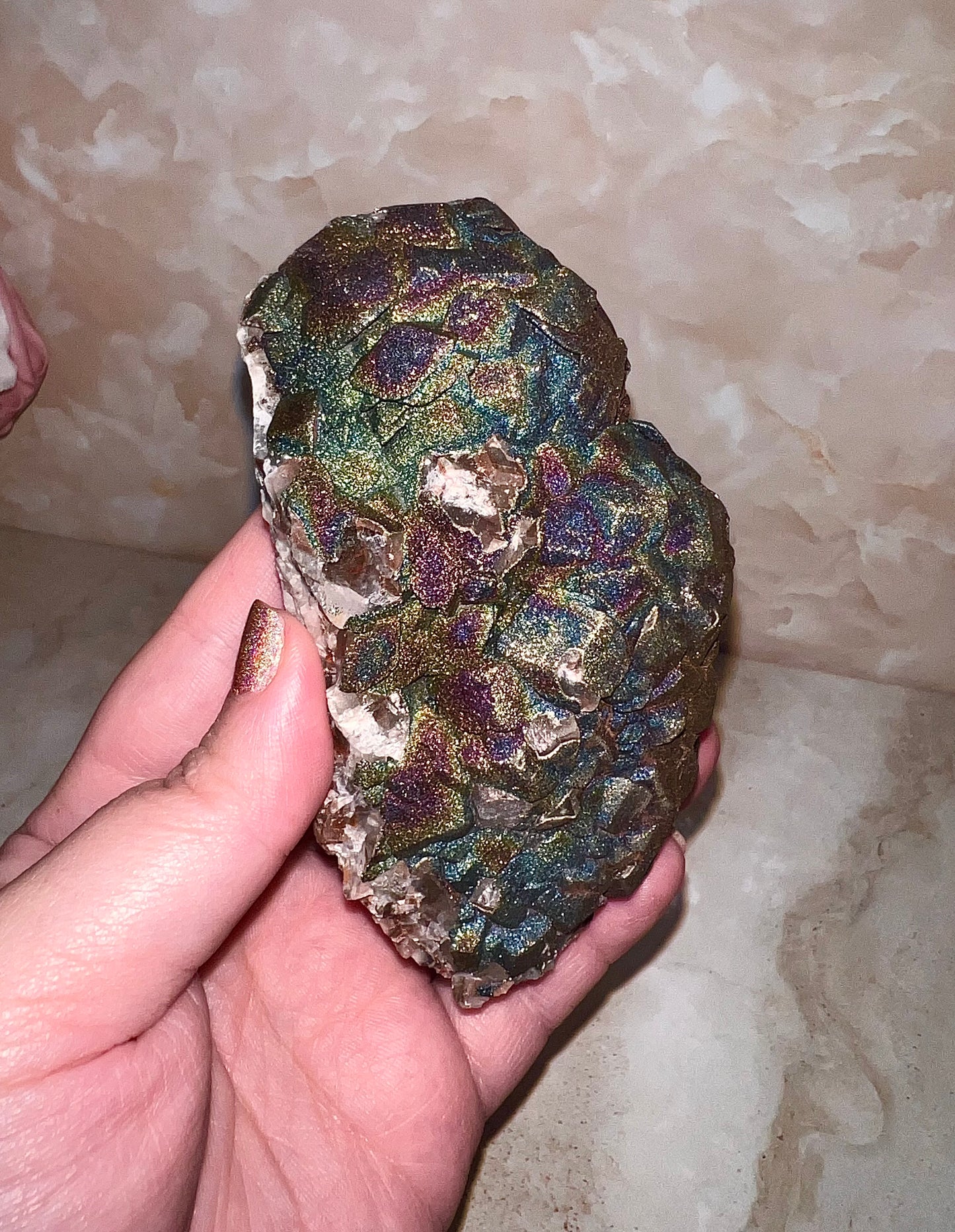 High Quality Chalcopyrite on Benz Calcite