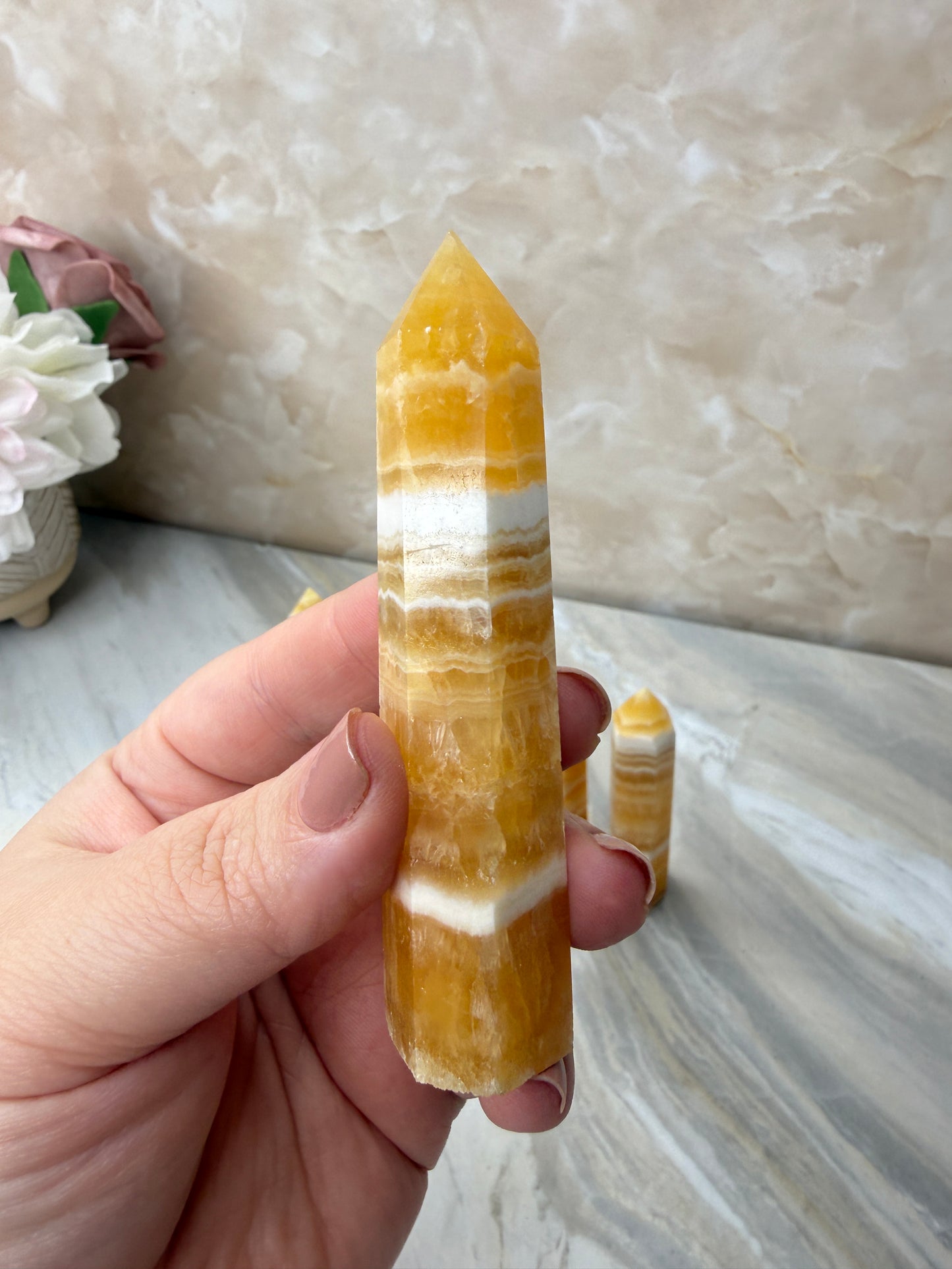 Orange Calcite Tower