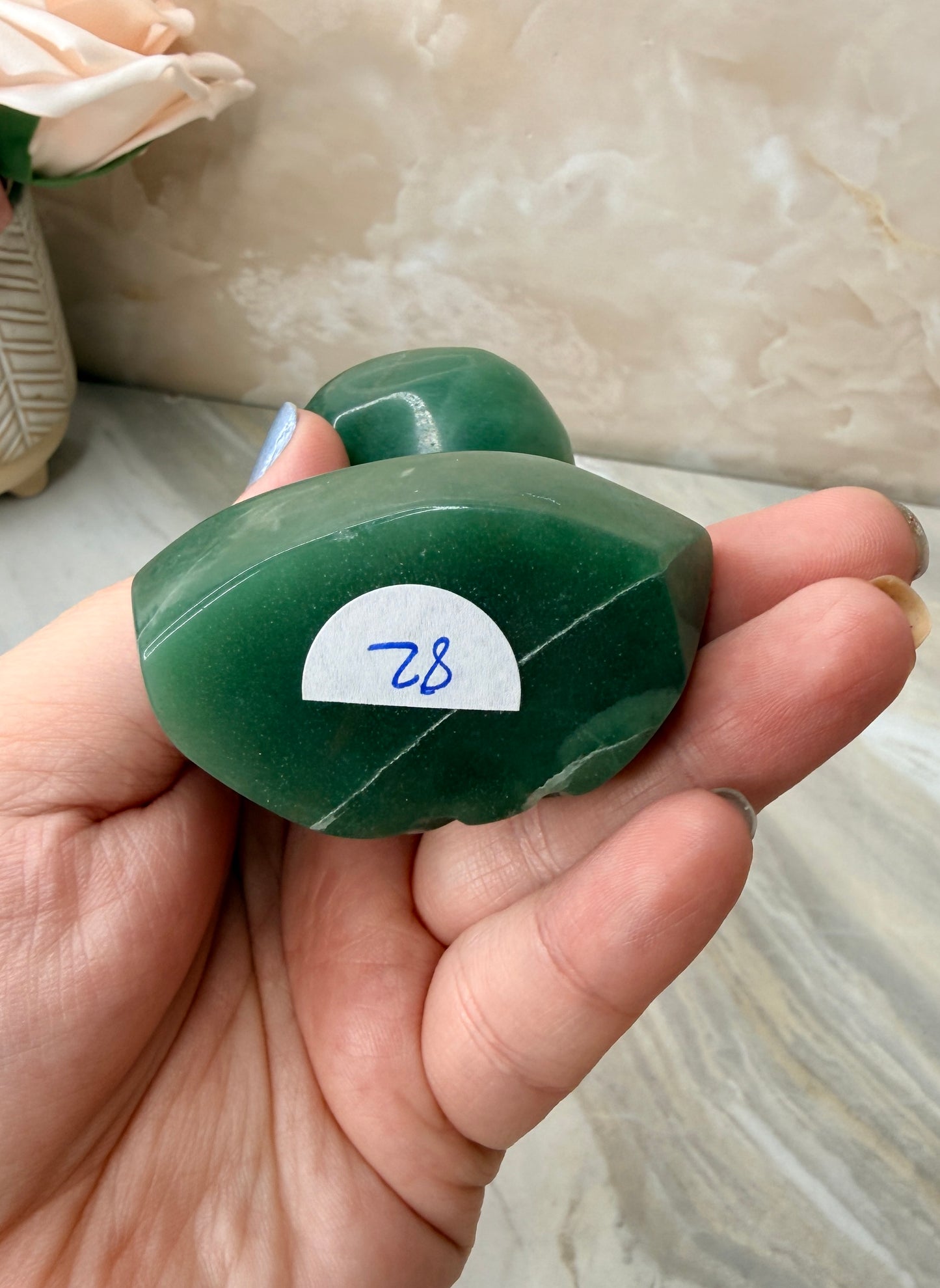 Custom Green Aventurine Alien from Brazil