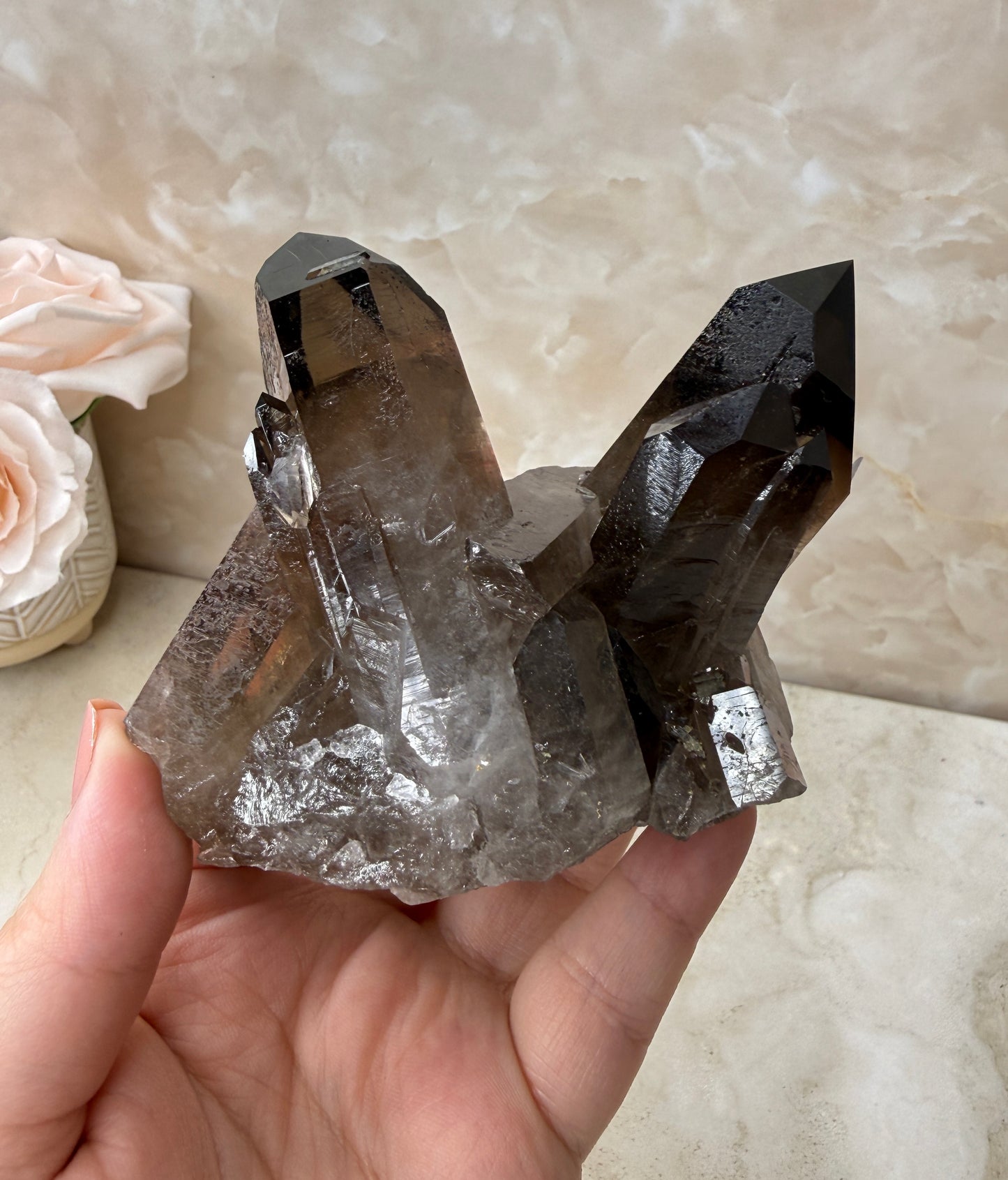 Smokey Quartz Cluster (Heated)