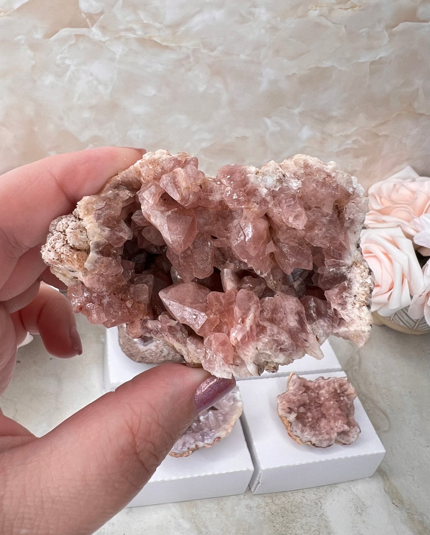 Pink Amethyst Geode from Argentina