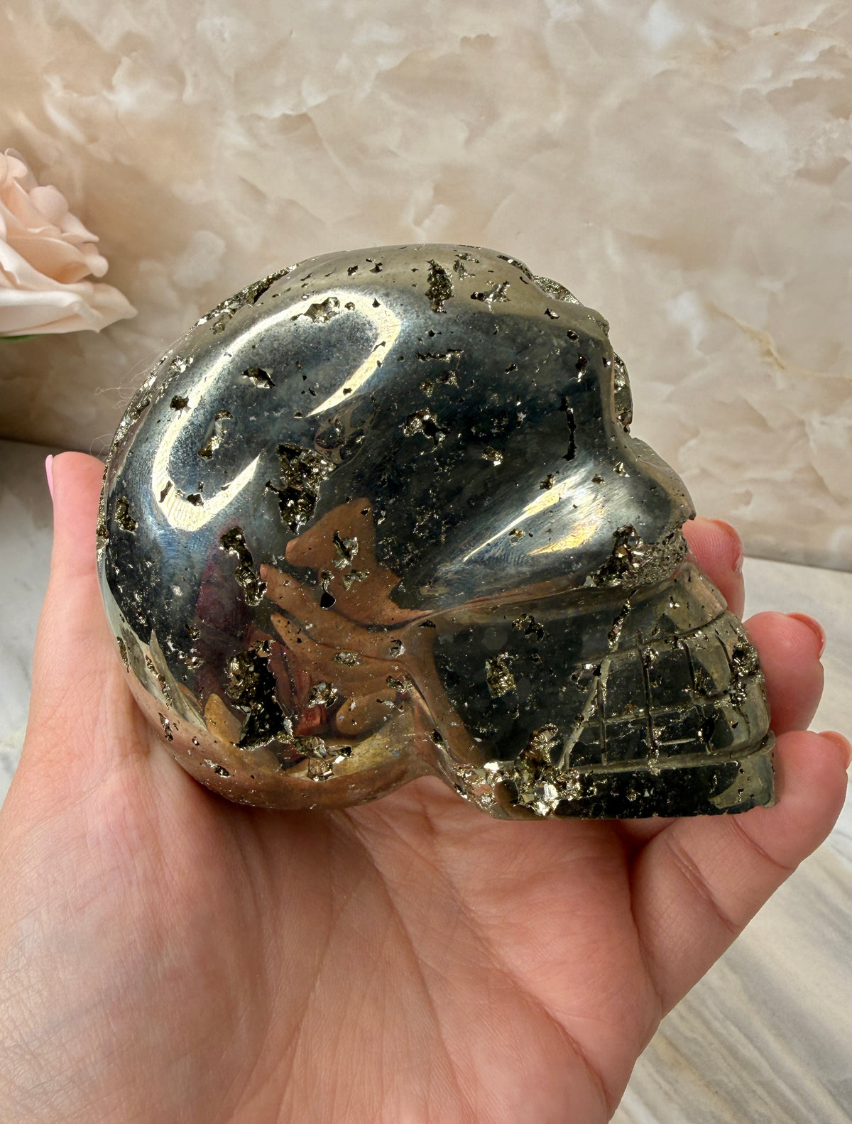 Pyrite Skull