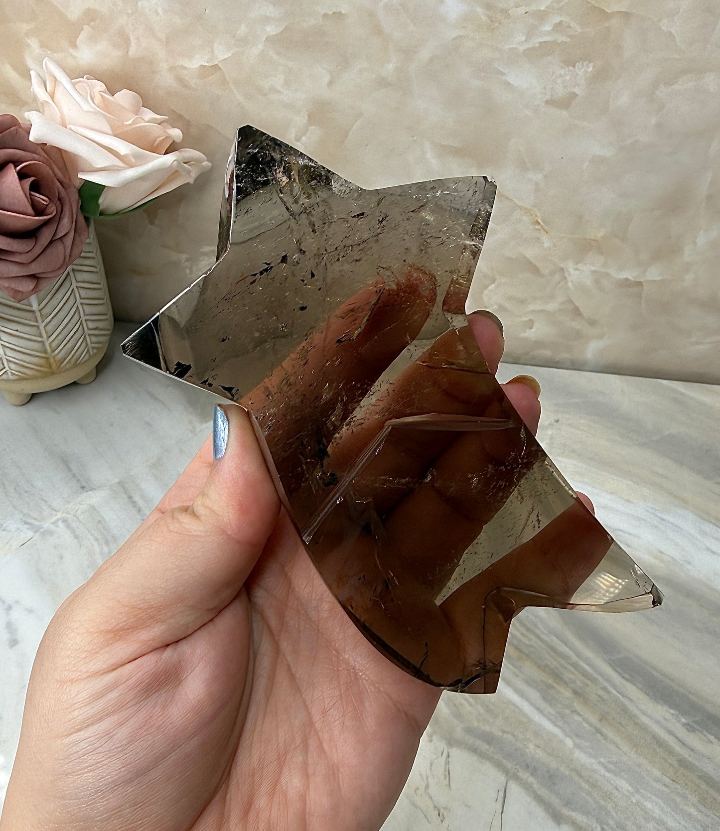 Smokey Quartz Shooting Star from Brazil
