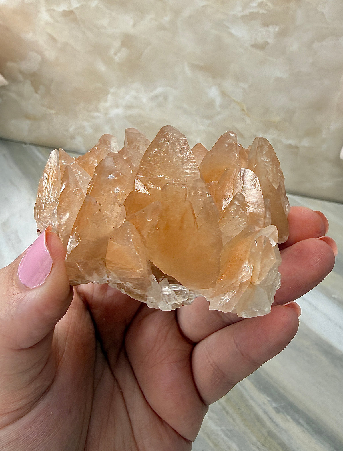 Pink/Peach Dogtooth Calcite