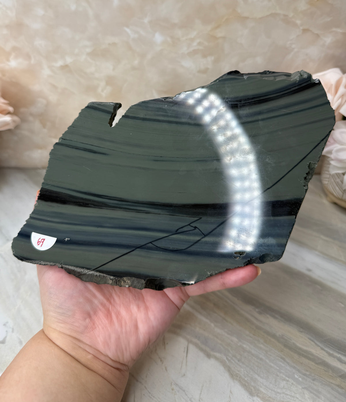 Platinum Obsidian Slab