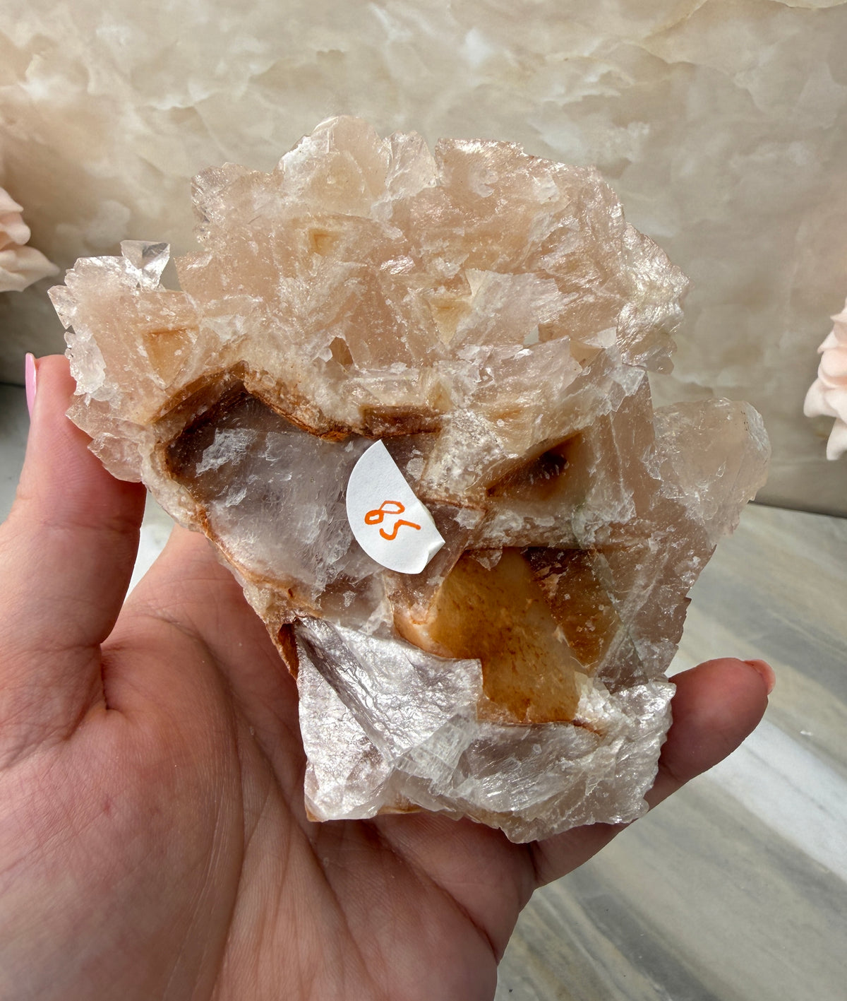 Pink/Peach Dogtooth Calcite
