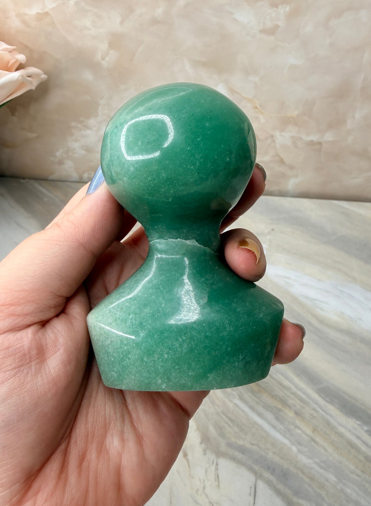 Custom Green Aventurine Alien from Brazil