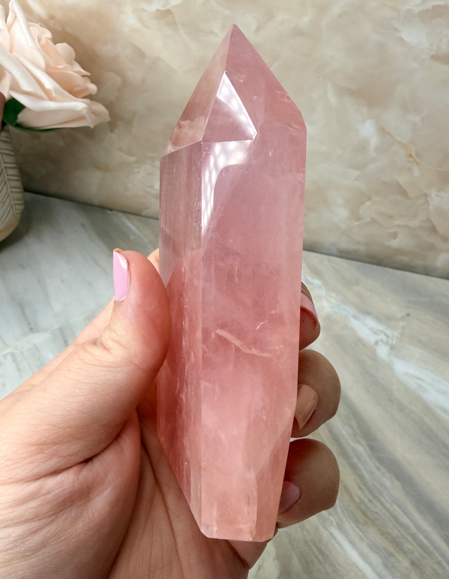 High Quality Rose Quartz Tower