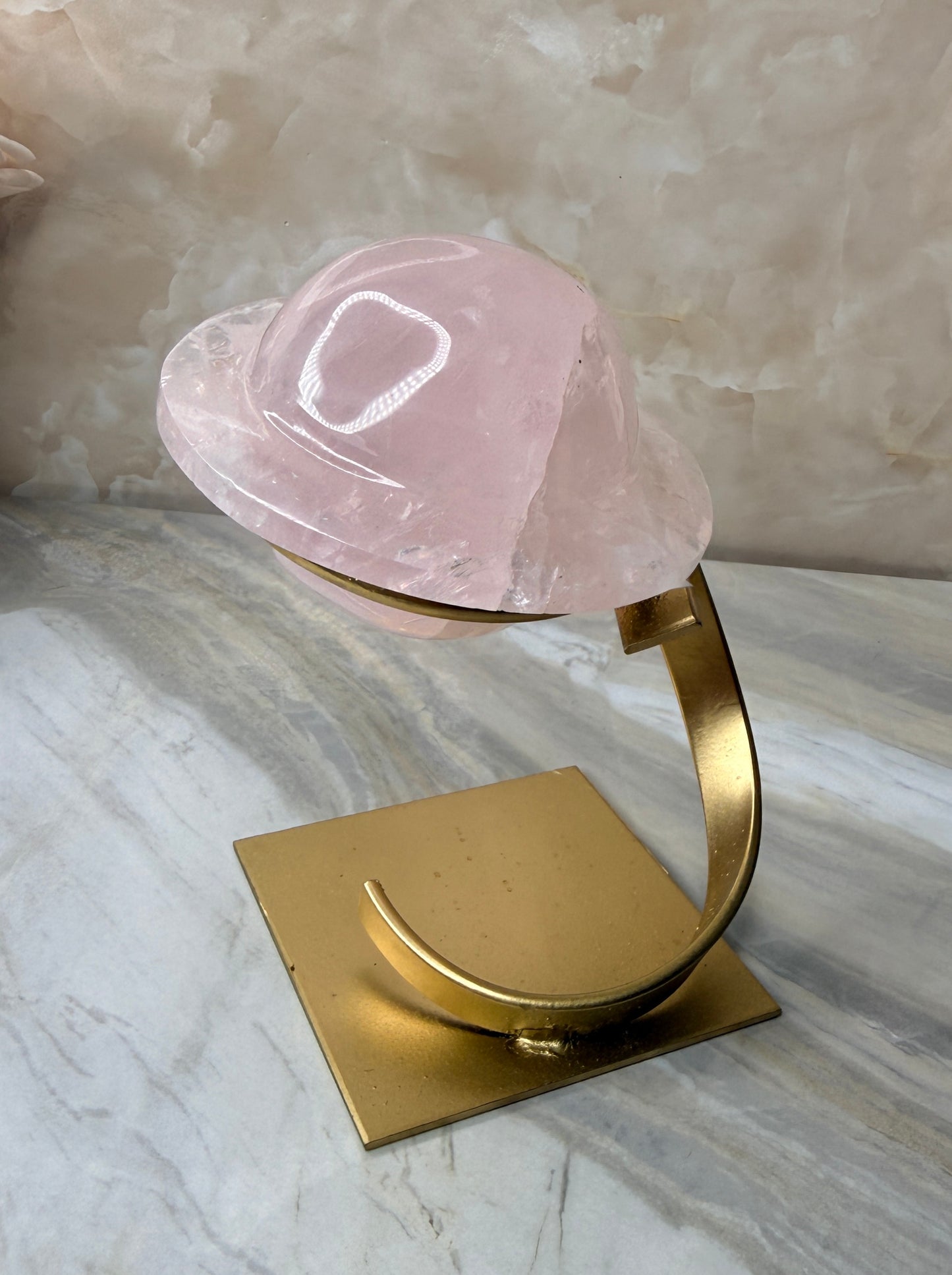 Custom Rose Quartz Planet from Brazil