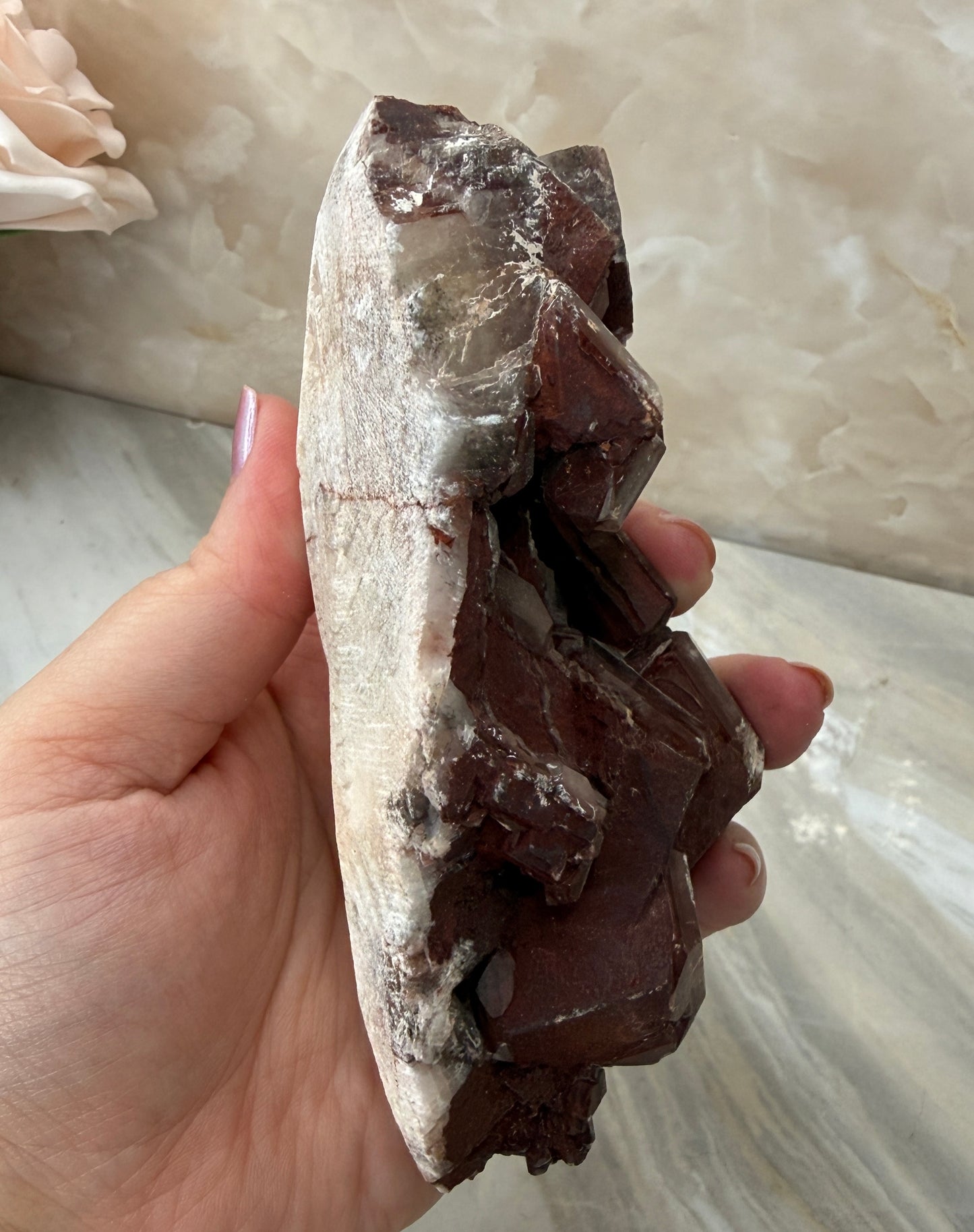 Chocolate Calcite Cluster