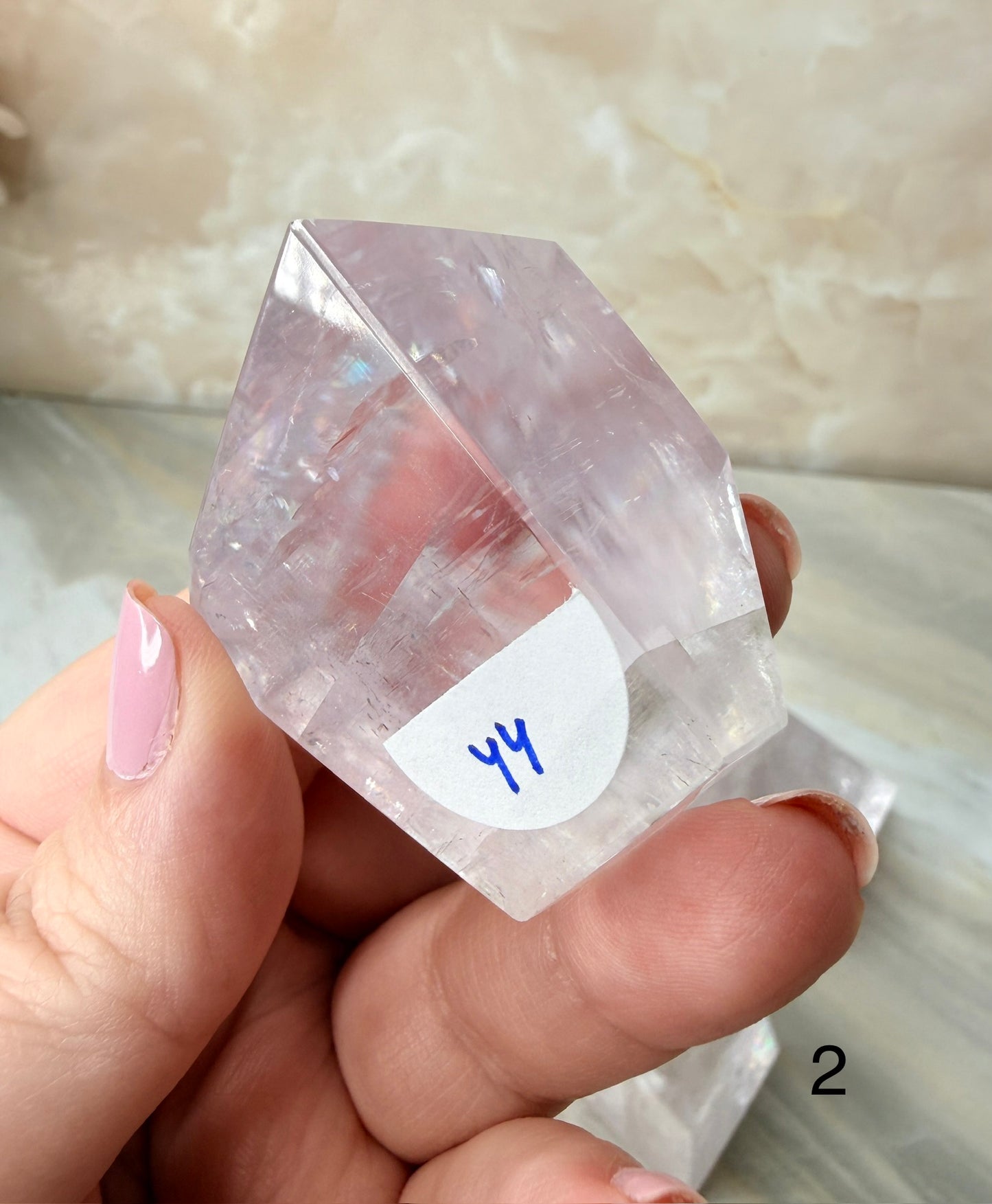 Fully Polished Purple Calcite from Madagascar