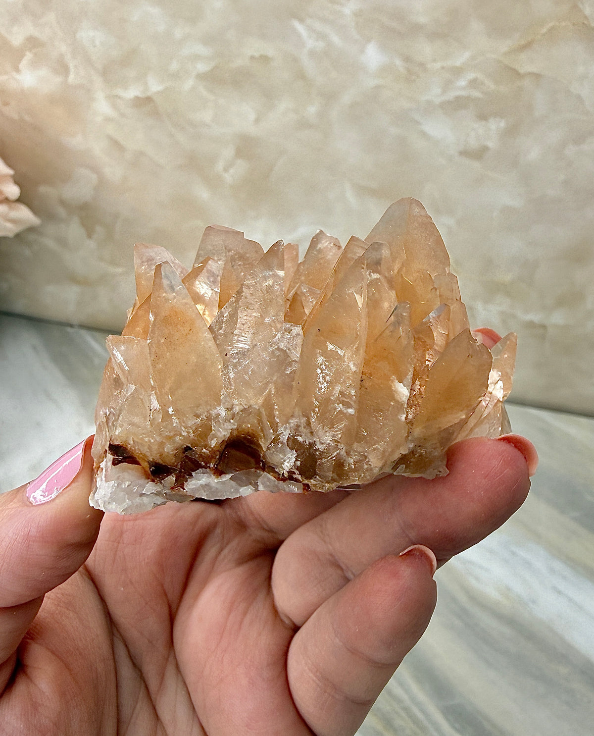 Pink/Peach Dogtooth Calcite