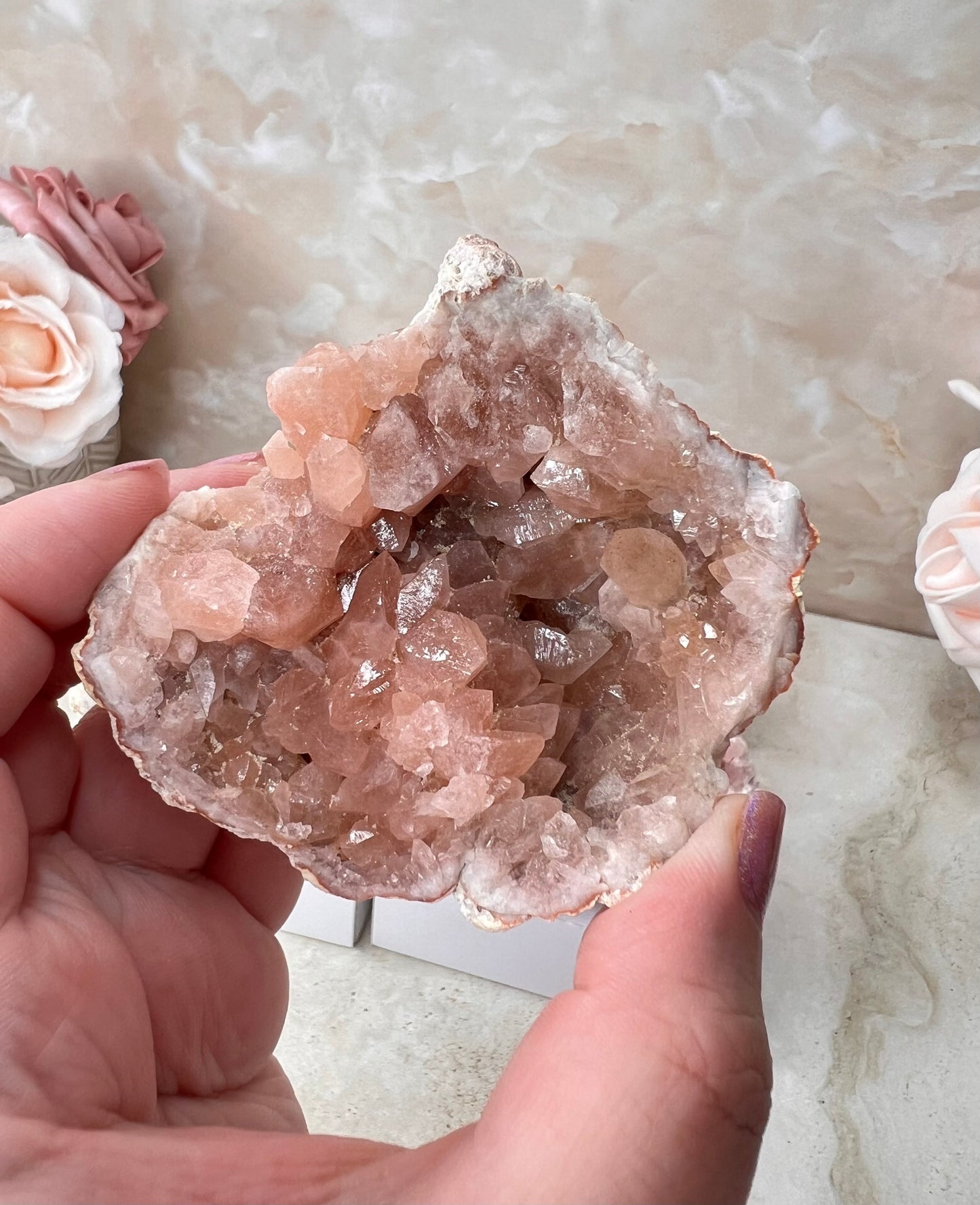 Pink Amethyst Geode from Argentina