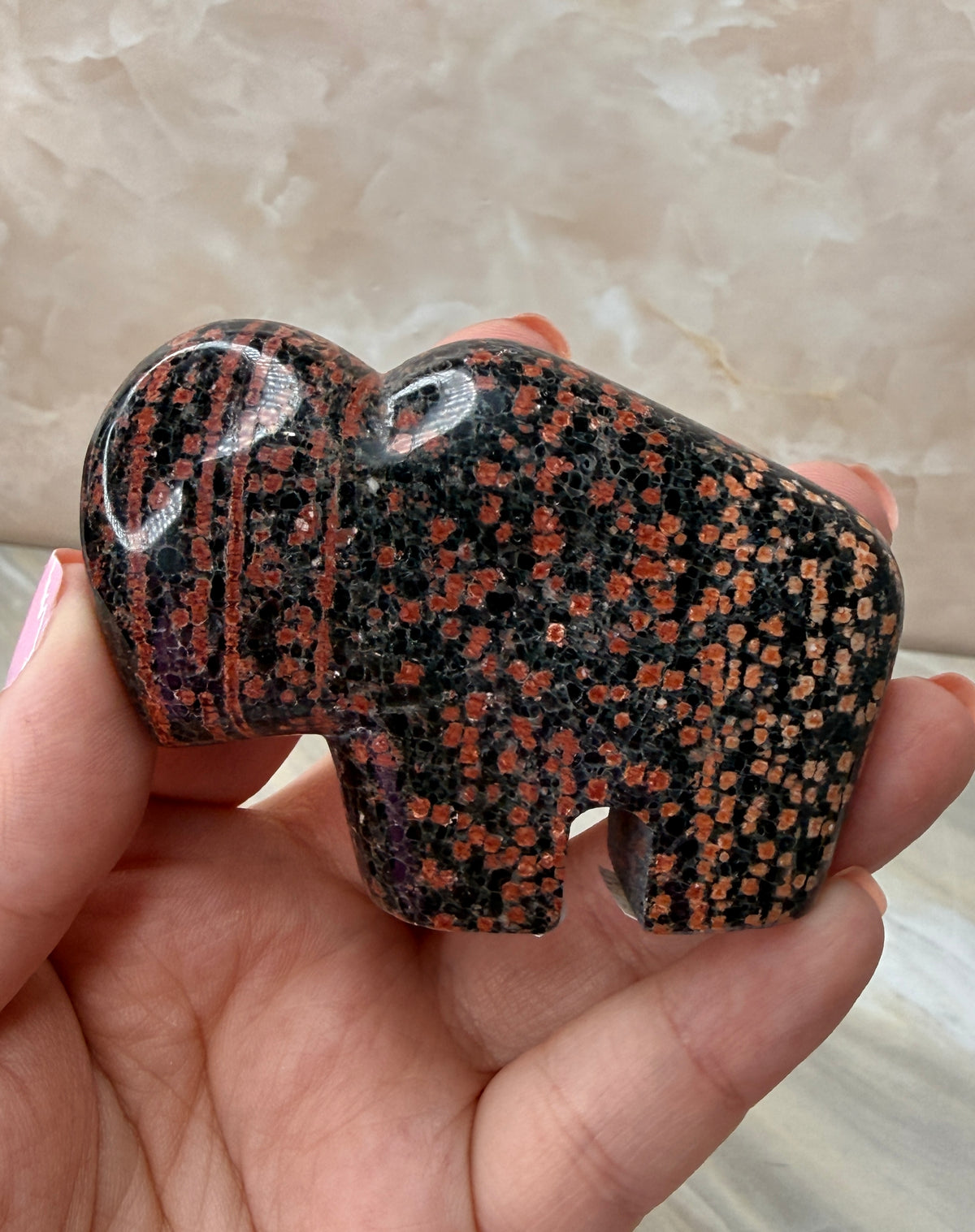 Firework Obsidian Buffalo Carving