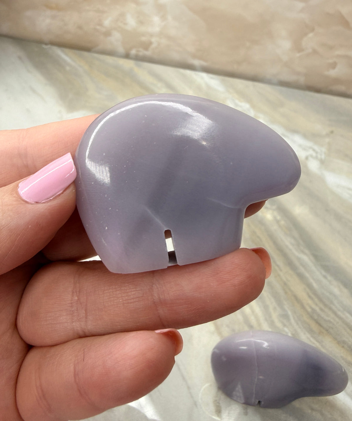 Lavender Fluorite Mini Bear Carving