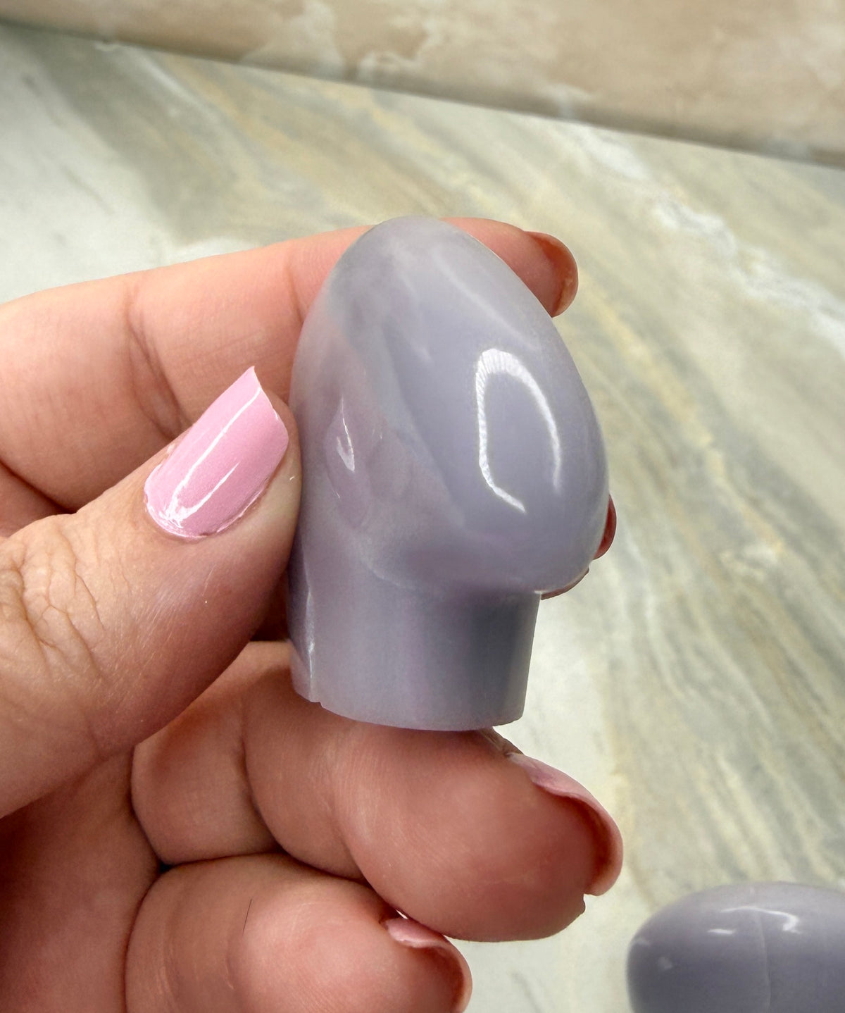 Lavender Fluorite Mini Bear Carving