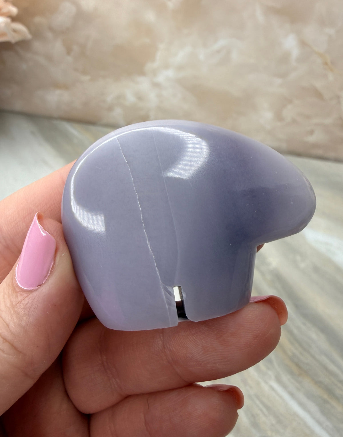 Lavender Fluorite Mini Bear Carving