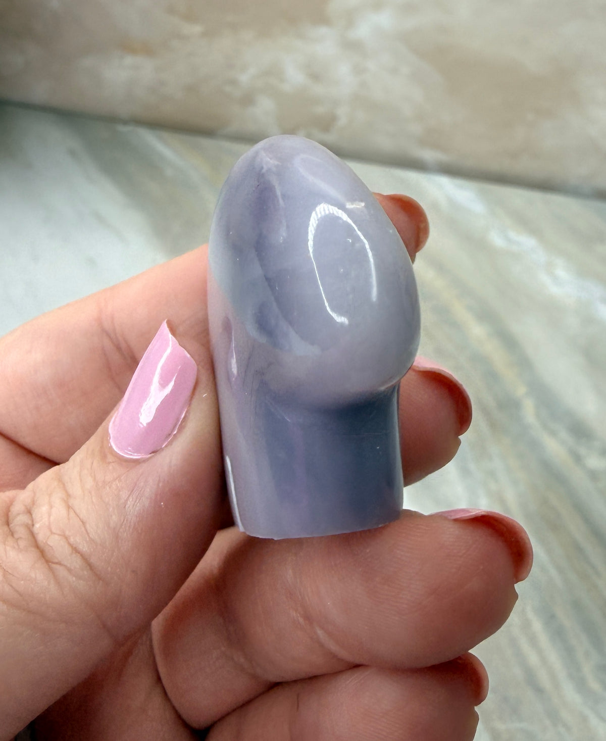 Lavender Fluorite Mini Bear Carving