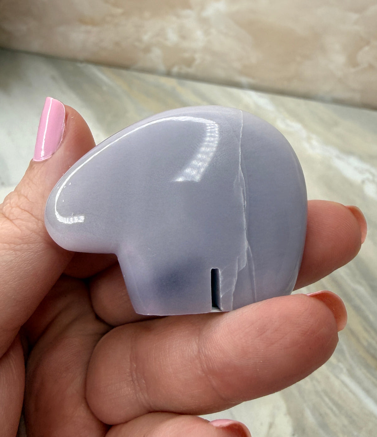 Lavender Fluorite Mini Bear Carving