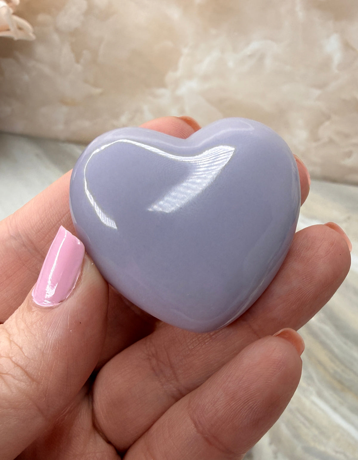 Lavender Fluorite Heart
