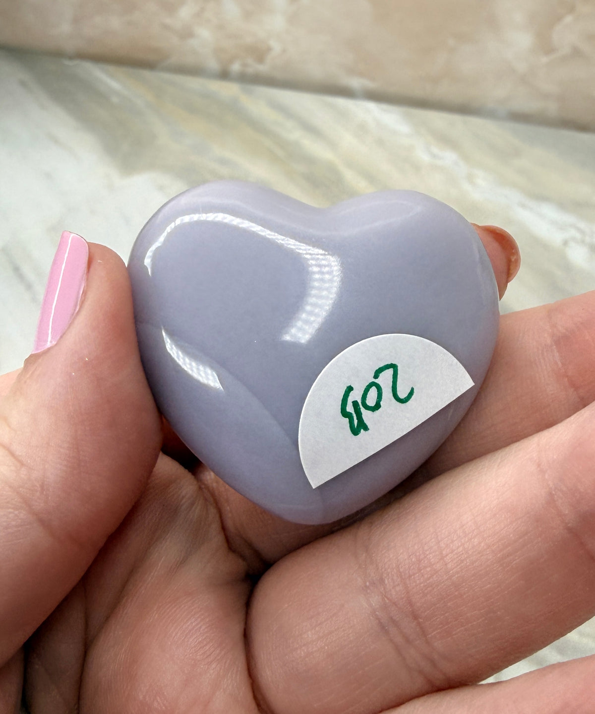 Lavender Fluorite Heart