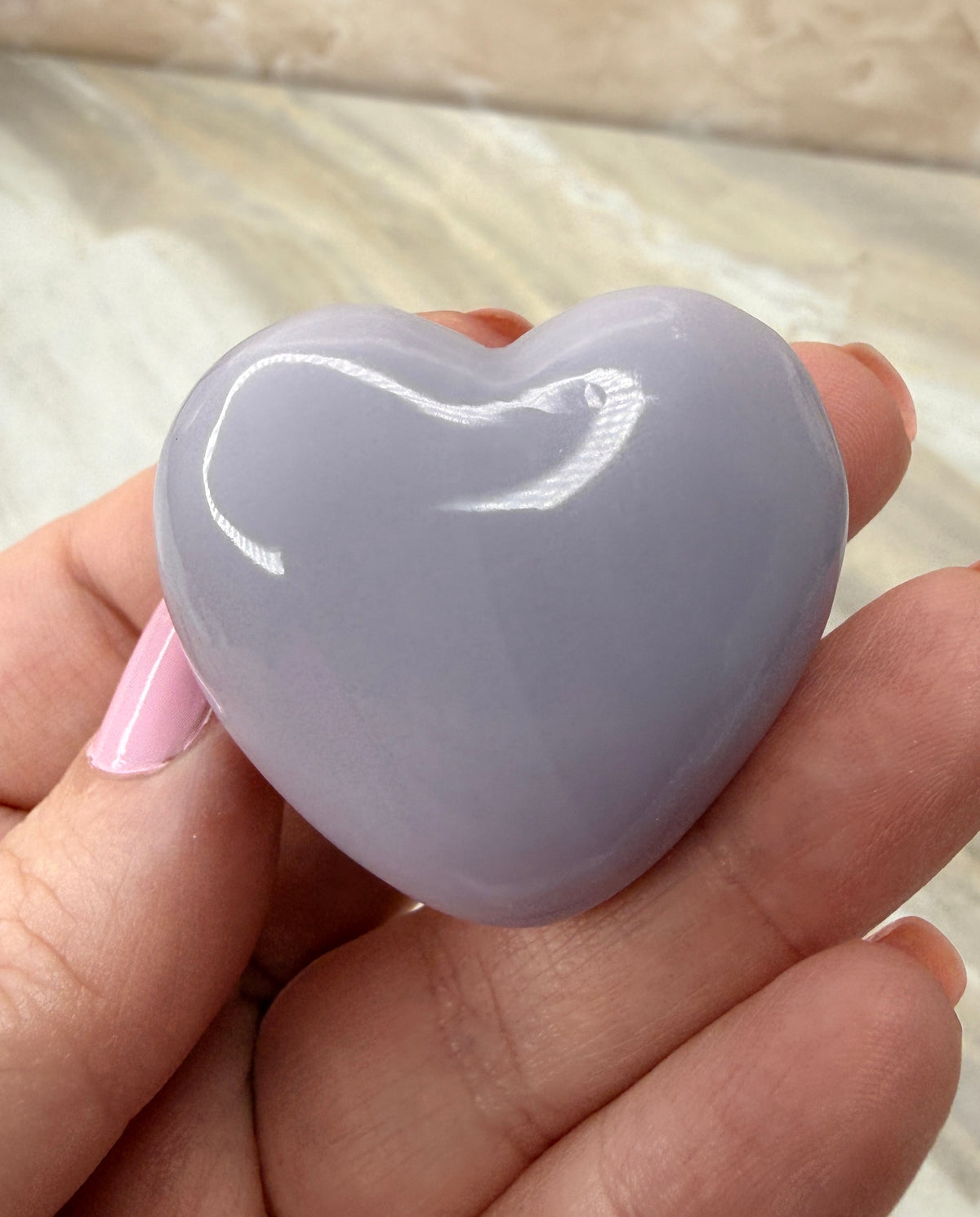 Lavender Fluorite Heart