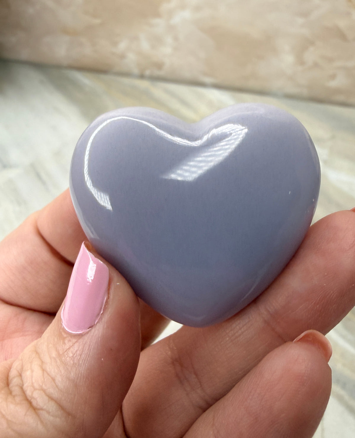 Lavender Fluorite Heart