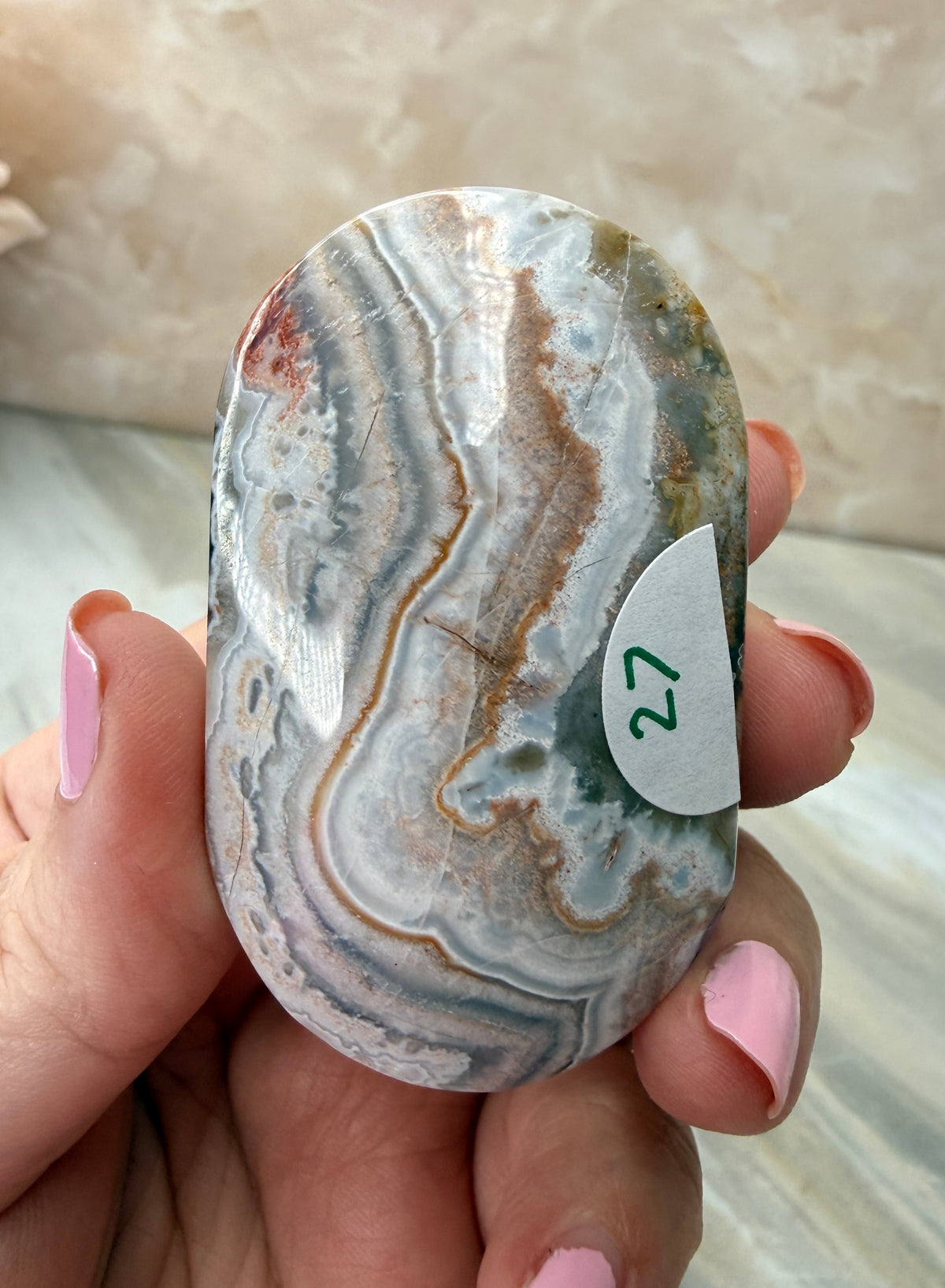 Lace Agate Palmstone