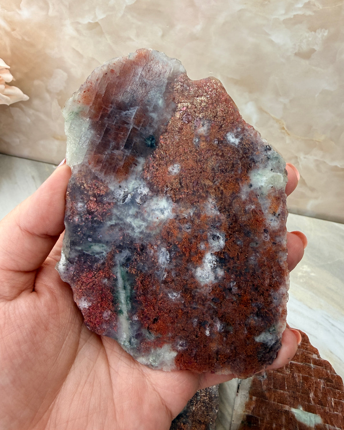 Sunstone & Iolite Slab