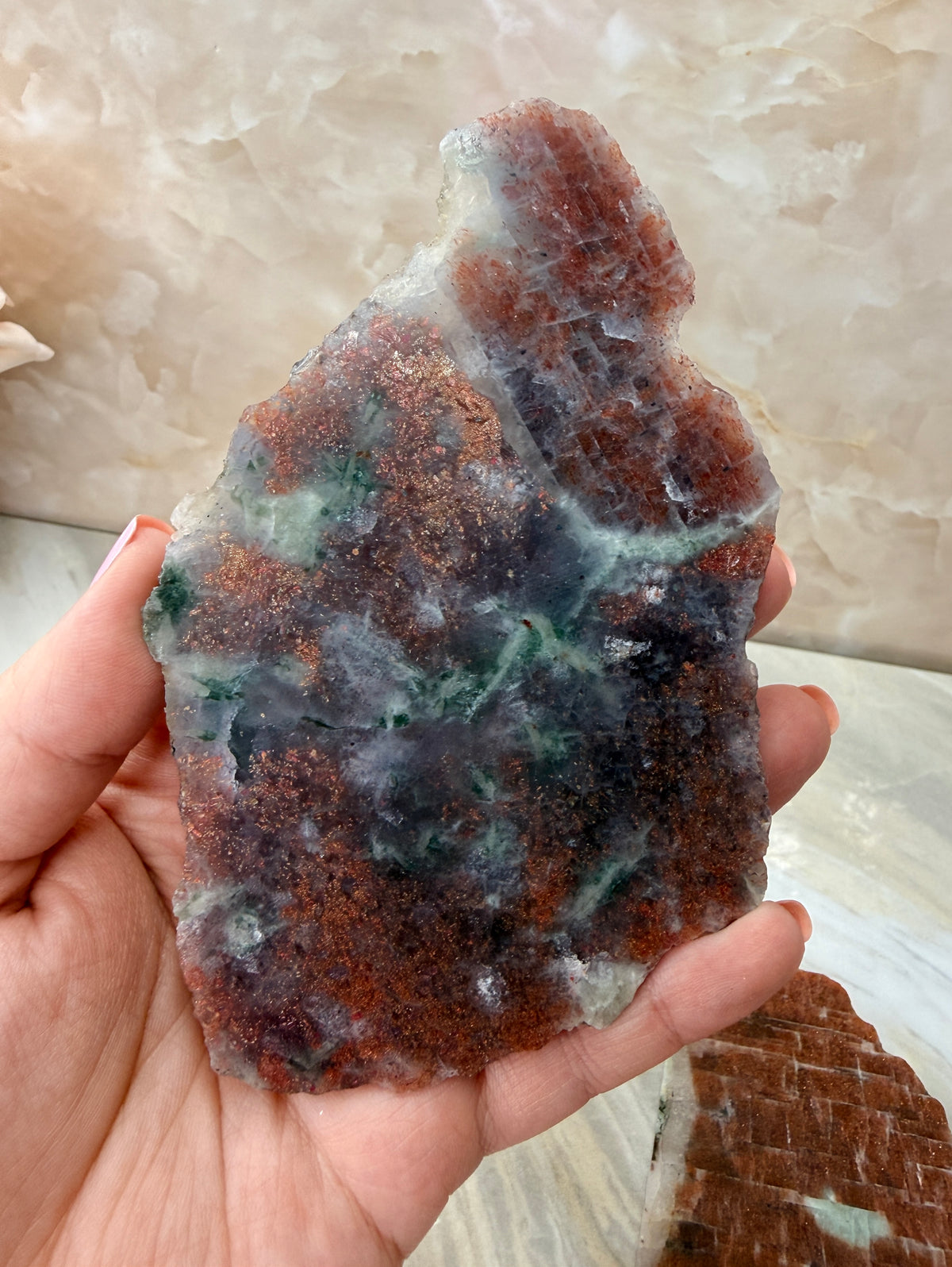 Sunstone & Iolite Slab